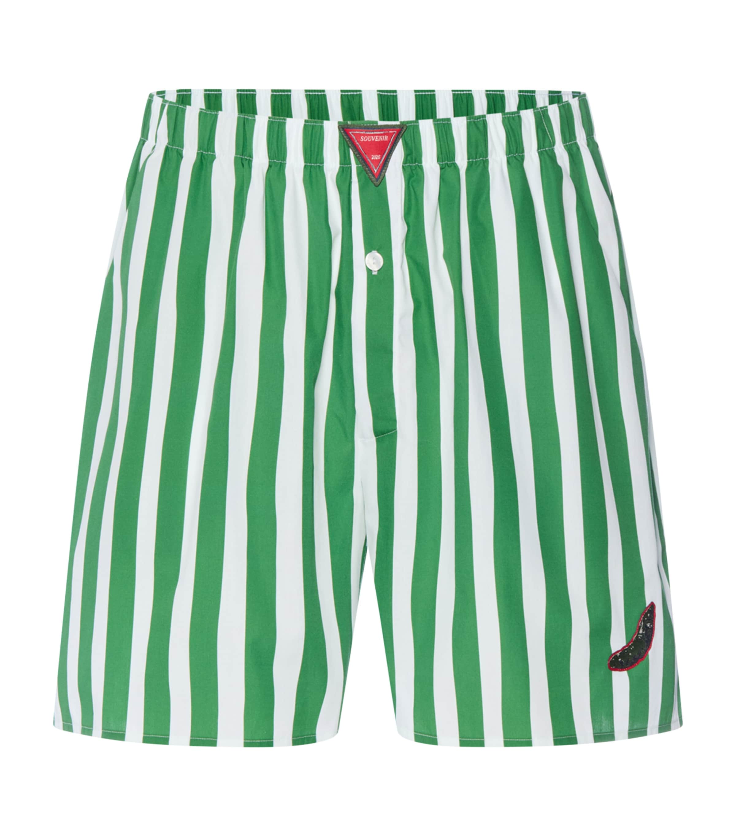 Hanro Womens Cotton Stripe Shorts Souvenir Stripes Image 1