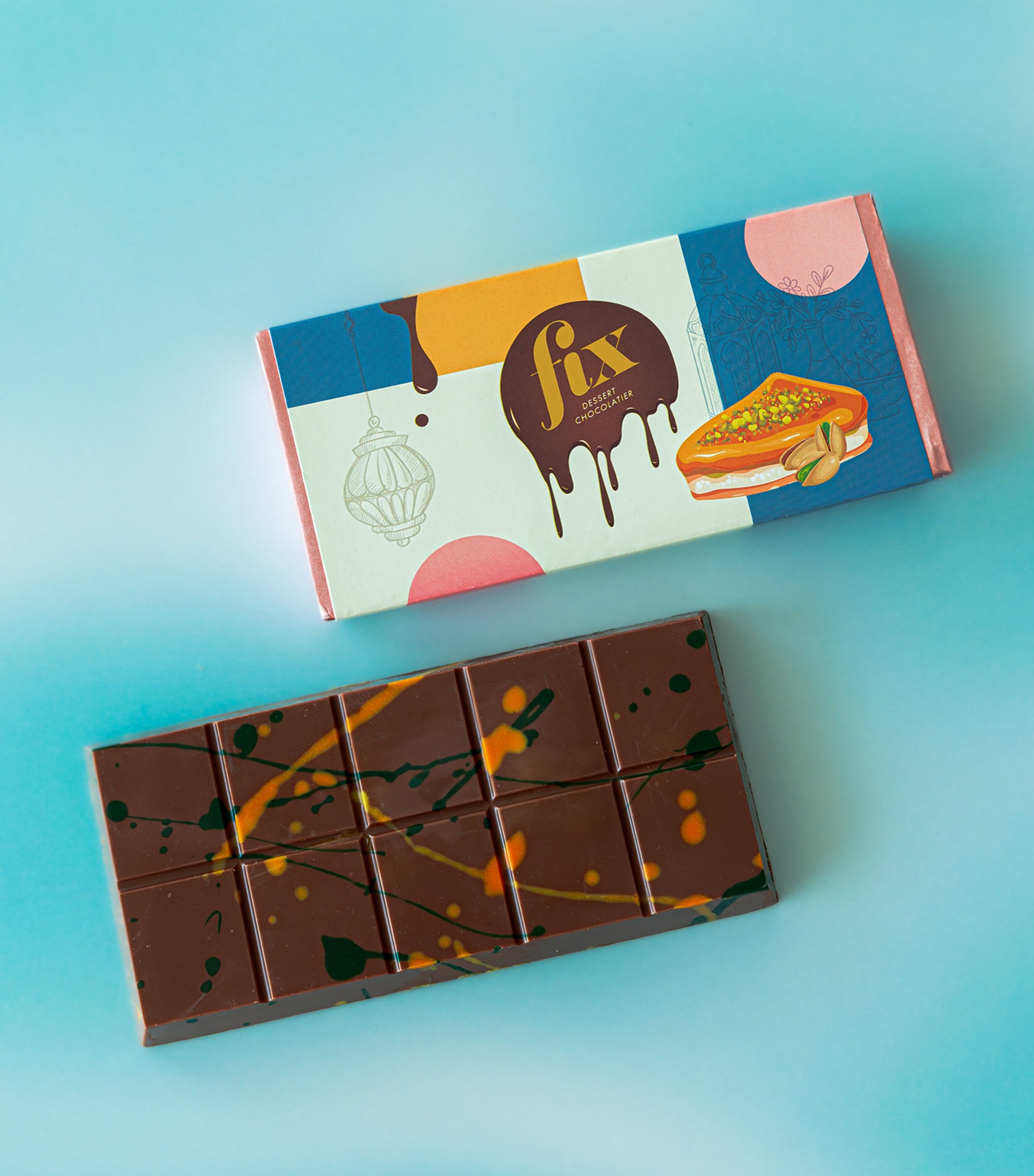 FIX Dessert Chocolatier Can't Get Knafeh Of It Milk Chocolate Bar