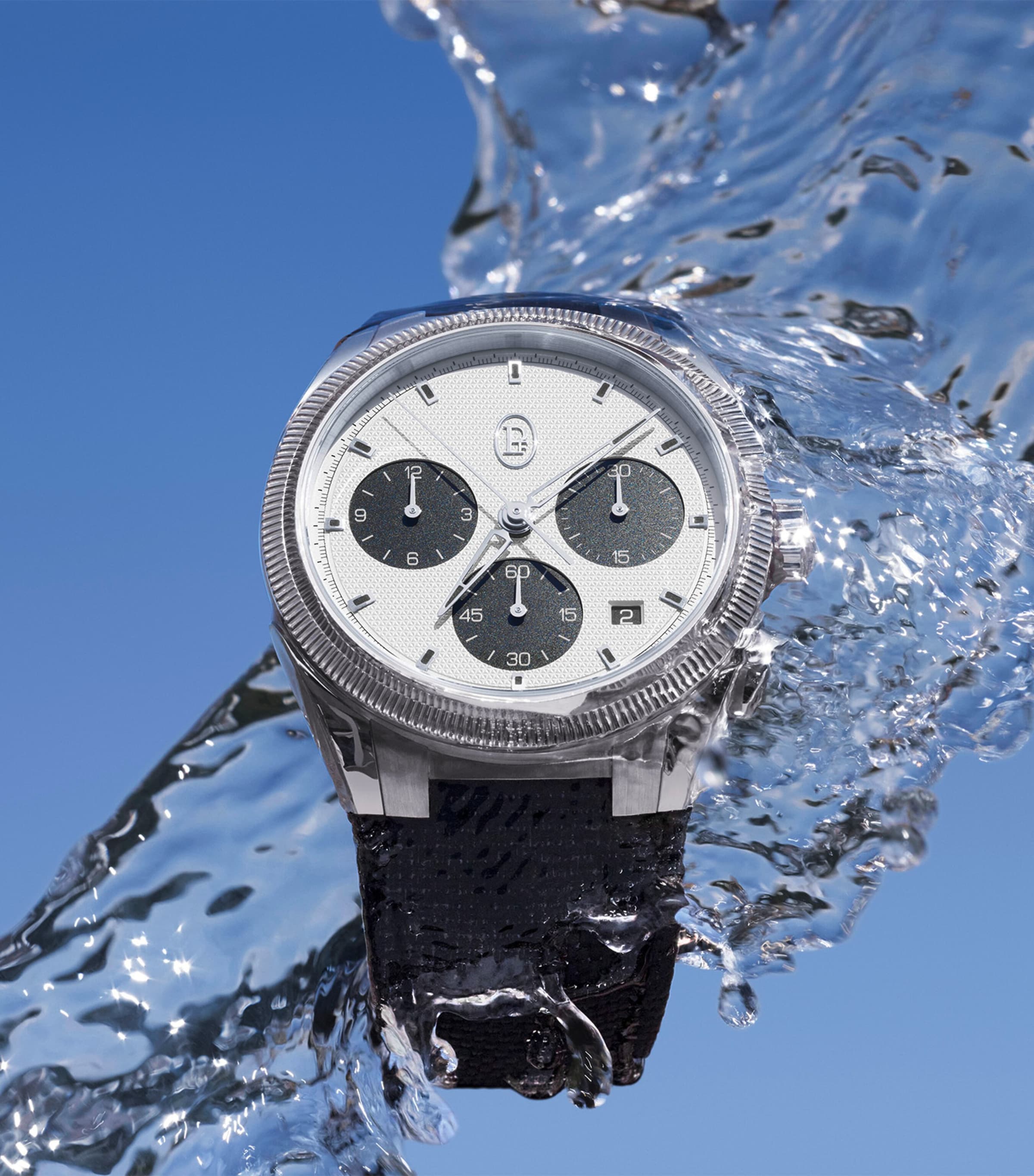 Stainless Steel Tonda Sport Chronograph Watch 42mm SILVER Image 6