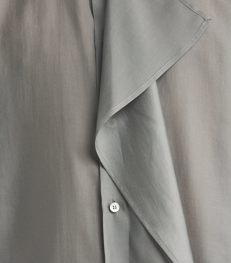 Scarf-Detail Shirt MINT GREY MY Image 6