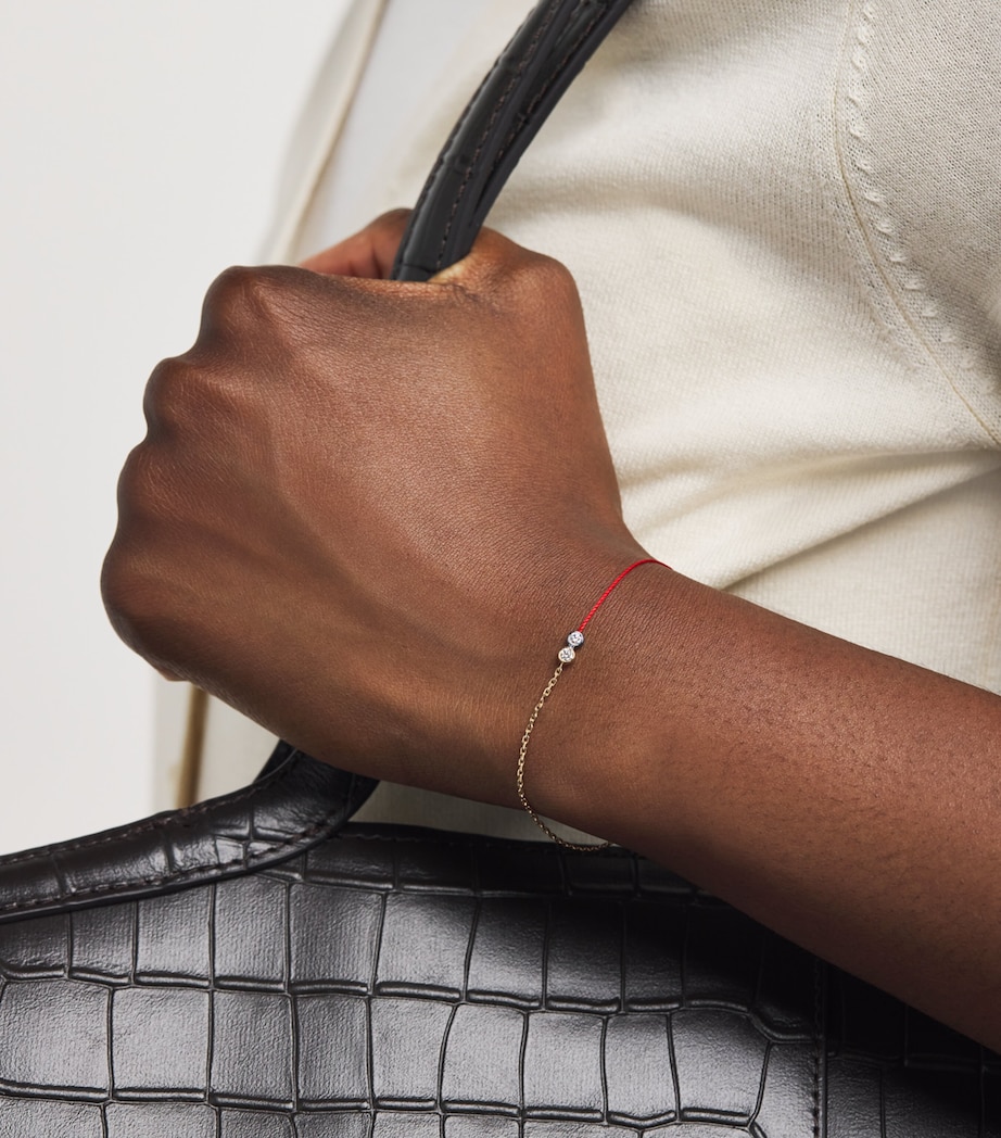 20th Anniversary Two-Tone Gold and Diamond Half-Thread Bracelet GOLD Image 2