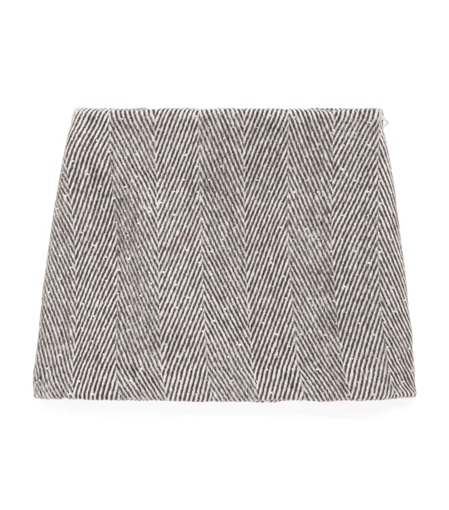 Embellished Herringbone Mini Skirt (2-14 Years) 191COCOA Image 1