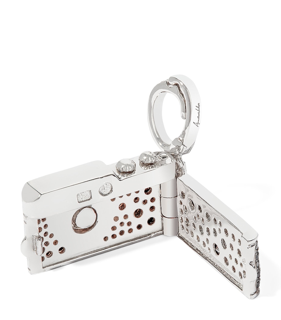 White Gold and Diamond Mythology Camera Charm WHITE GOLD Image 3