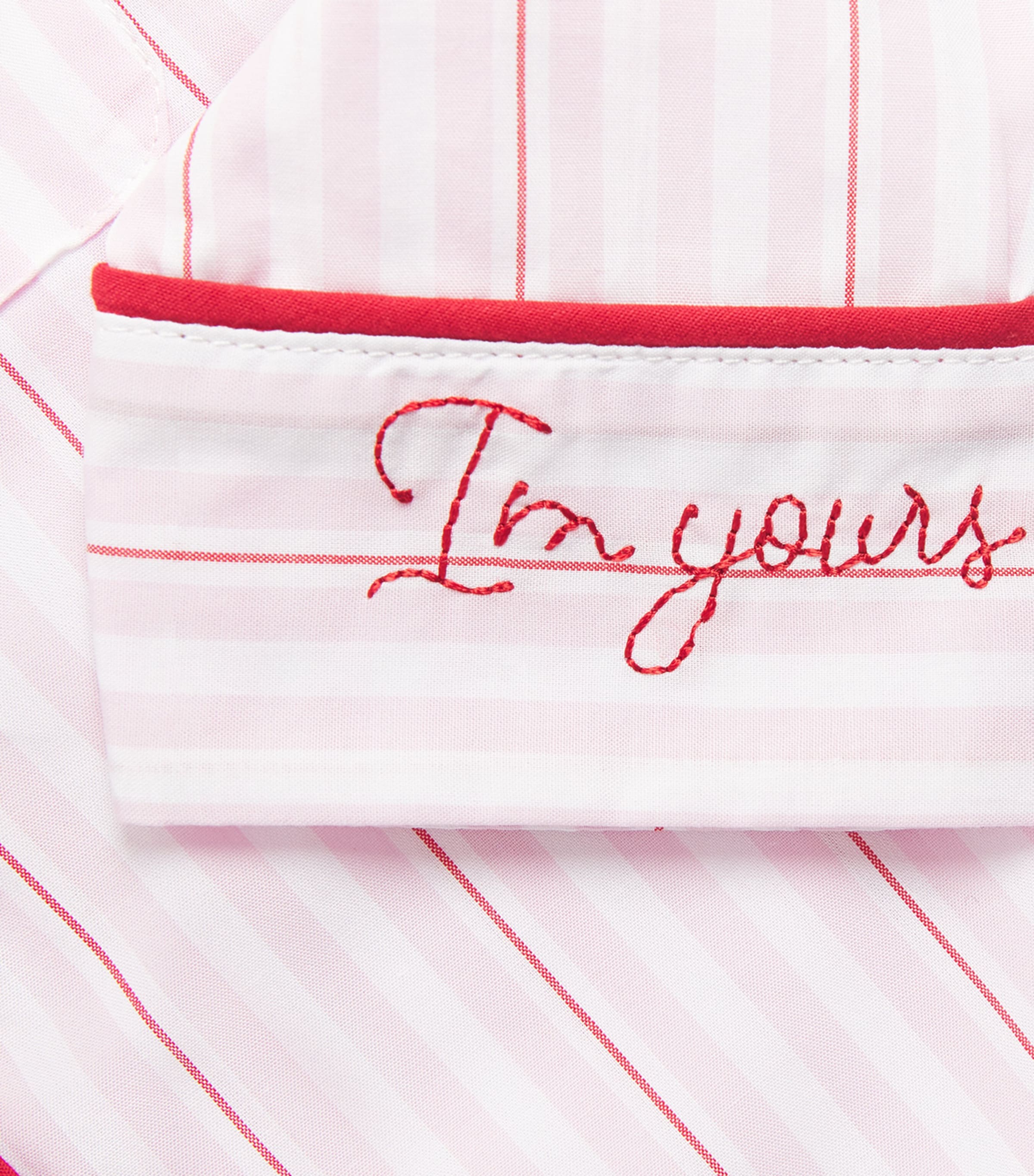 Marie-Chantal Cotton Valentine Stripe Playsuit (0-18 Months) Pink Image 3