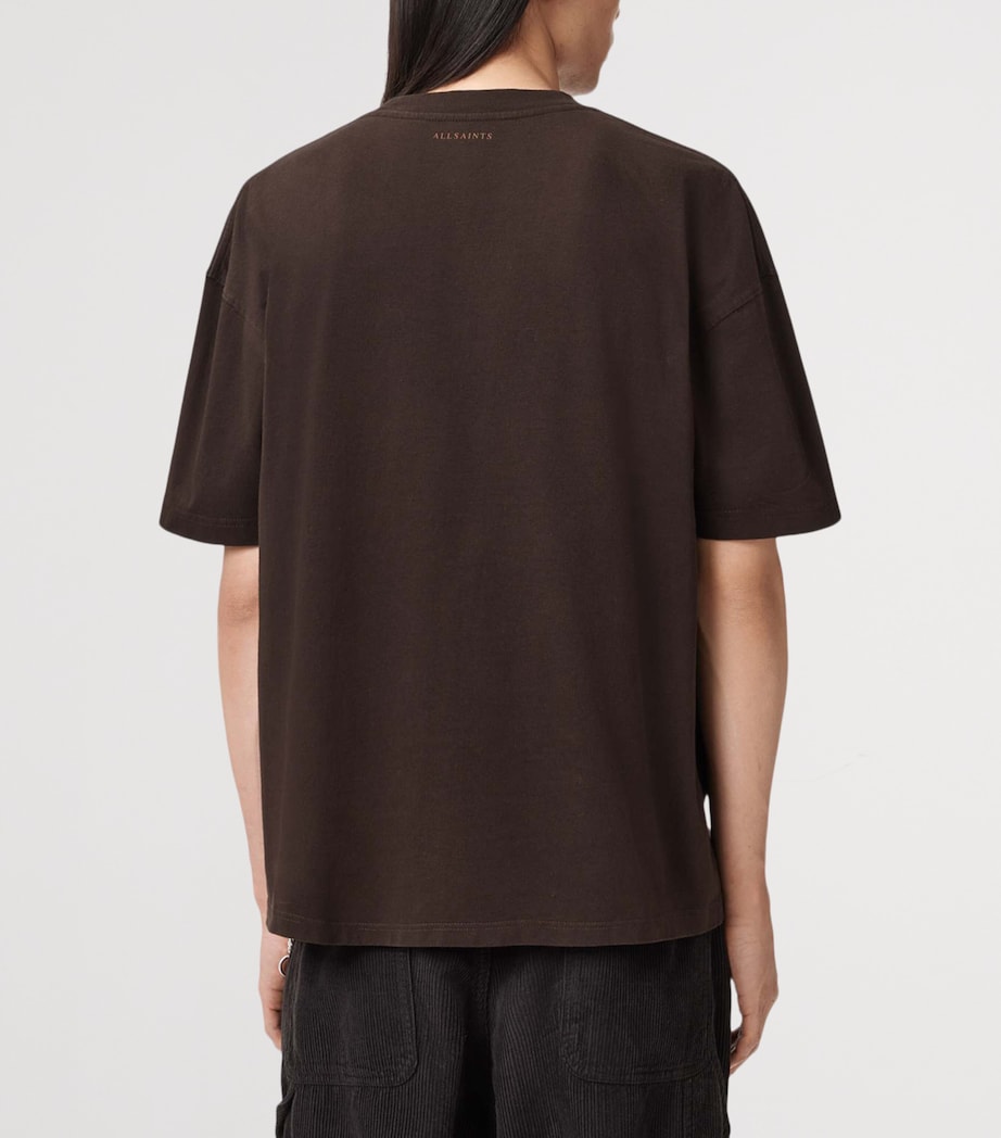 Organic Cotton Icon Oversized T-Shirt PLUM BROWN Image 5
