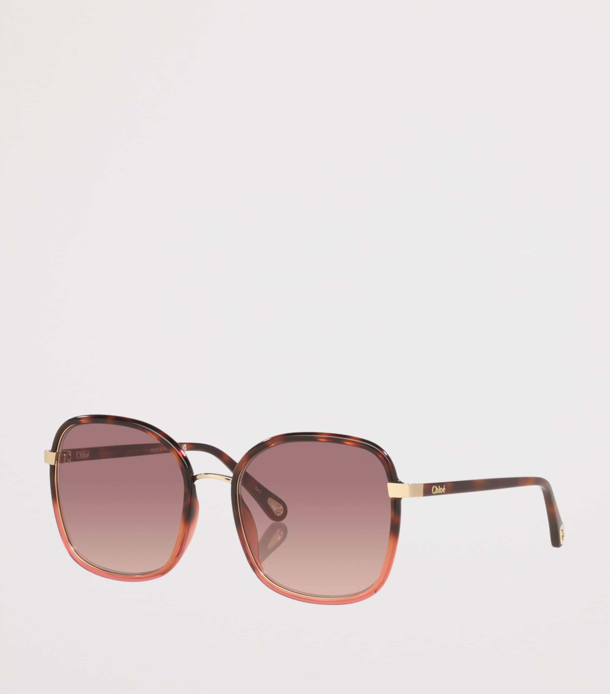 Chloé Injected Franky Square Sunglasses Brown Image 2