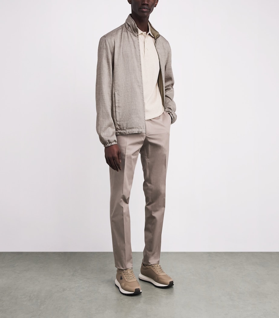 Linen-Blend and Nylon Reversible Jacket 036 NATURAL / BEIGE Image 2