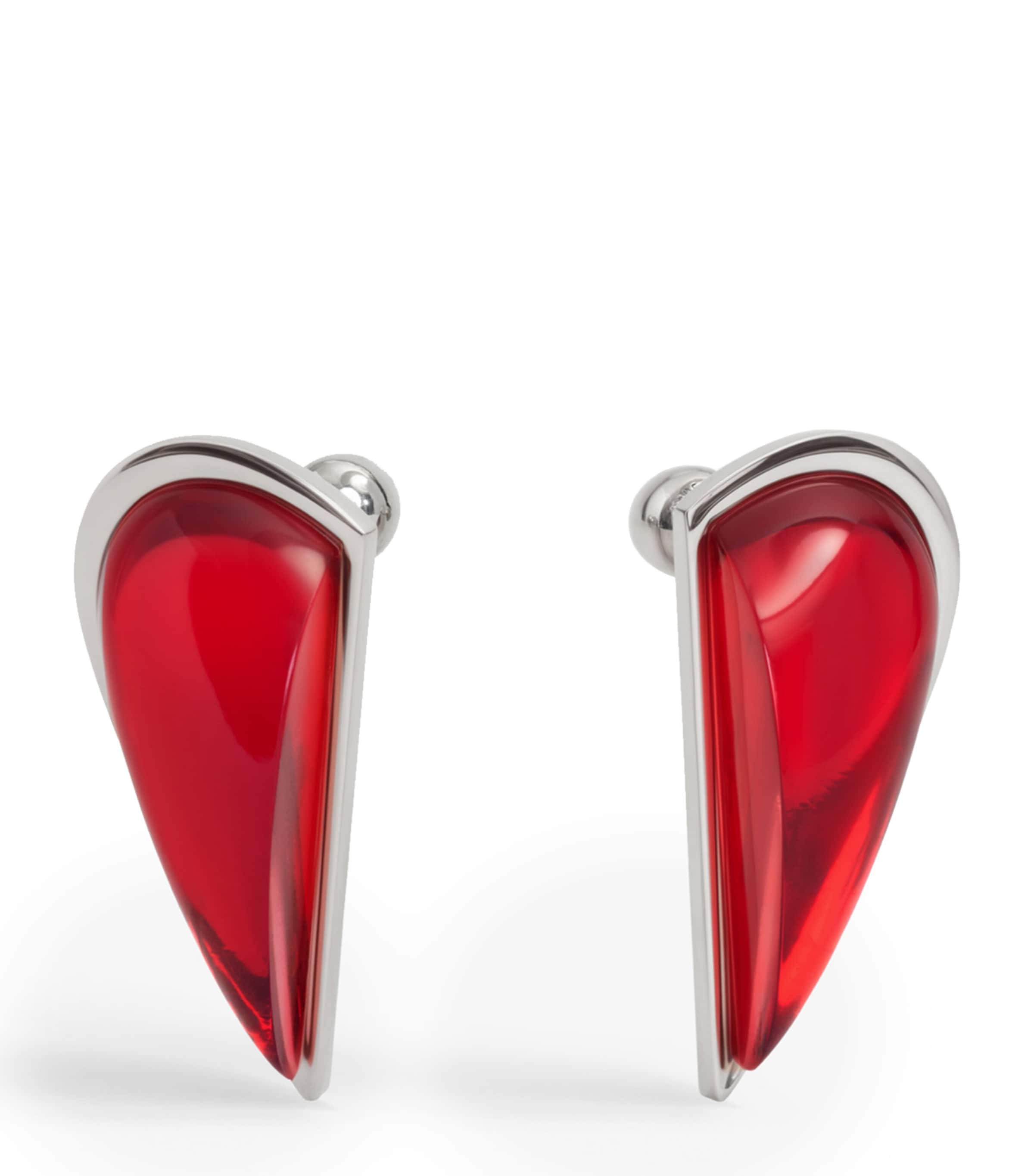 Alaïa Red Resin-Detail Demi Le Coeur Bombe Earrings | Harrods ES Alaïa Red Resin-Detail Demi Le Coeur Bombe Earrings | Harrods ES