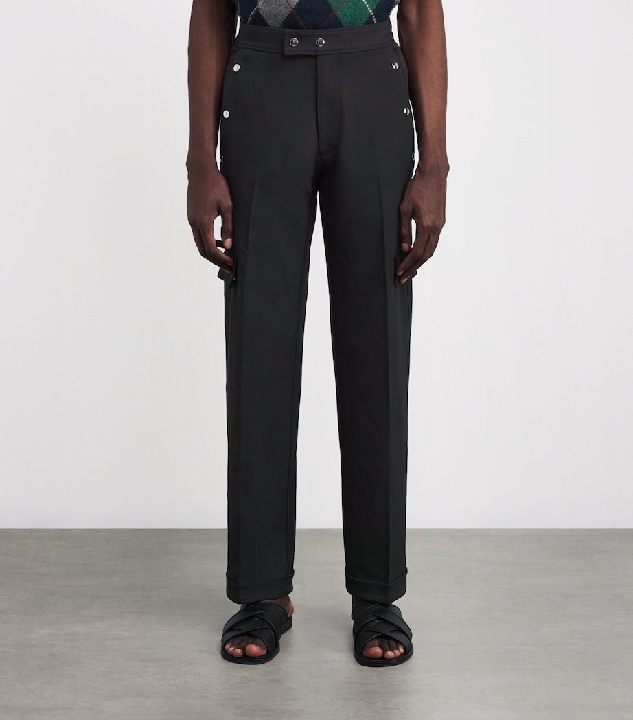 x Wales Bonner Popper Trousers BLACK Image 3