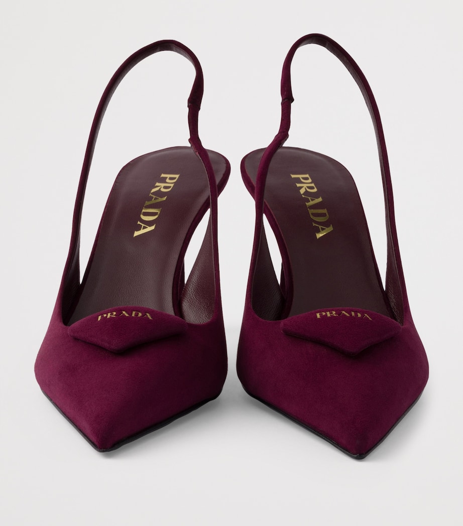 Suede Slingback Pumps 75 F0007 Image 5