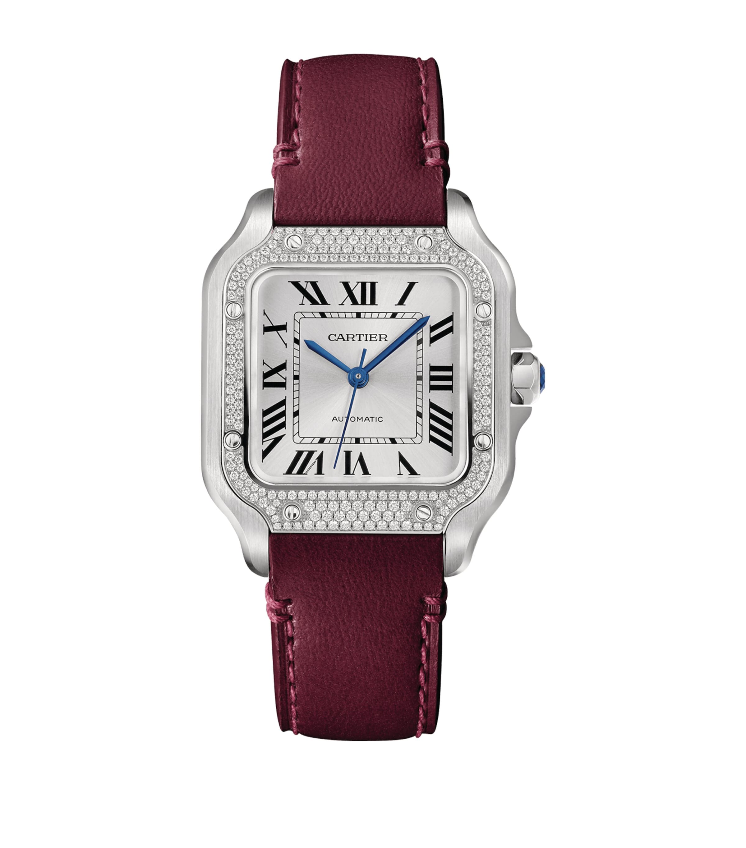 Medium Steel Santos de Cartier Watch 35.1mm STEEL Image 2