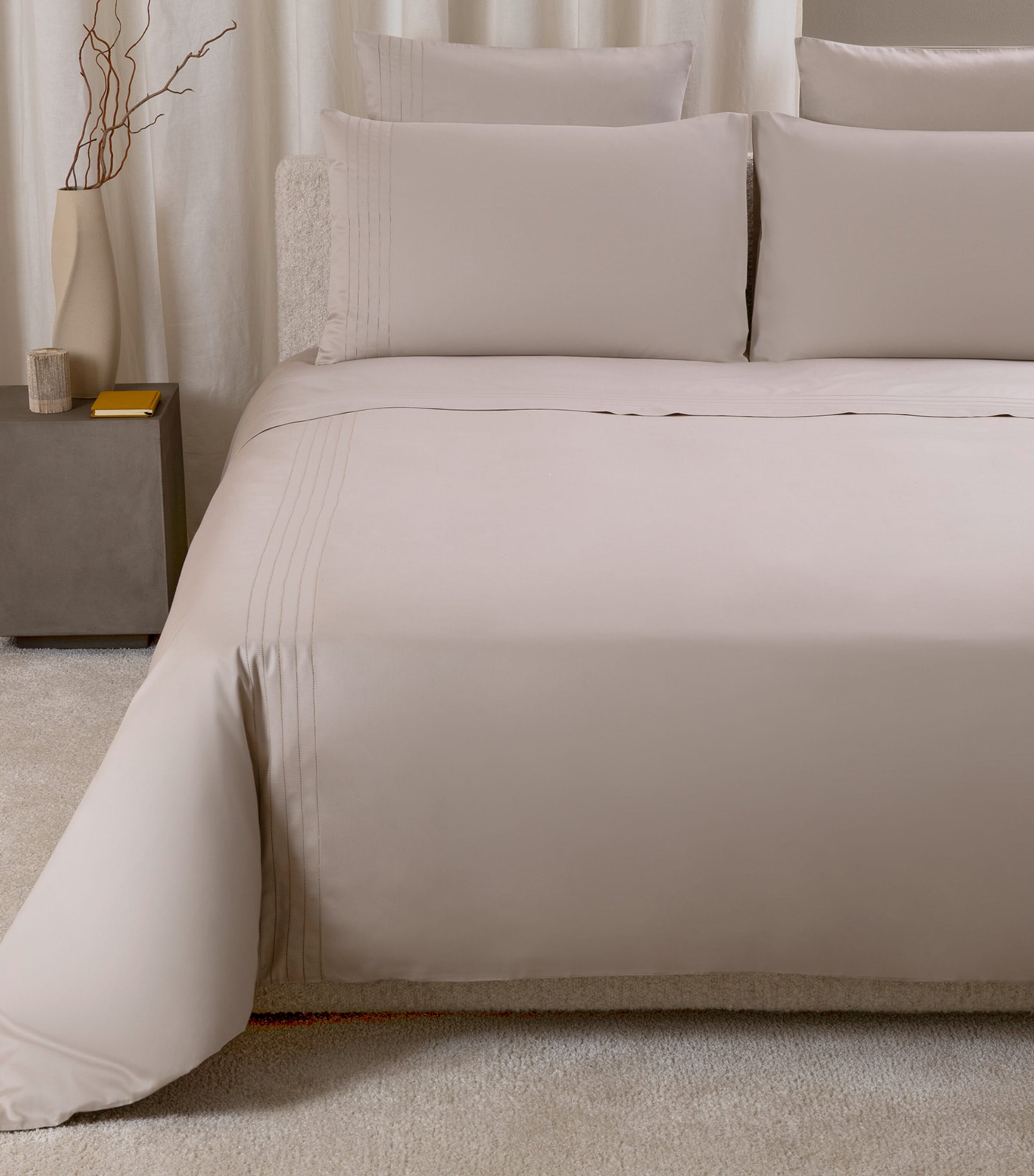 Frette Lush Ajour Duvet Cover (260cm x 240cm) Greige Image 2