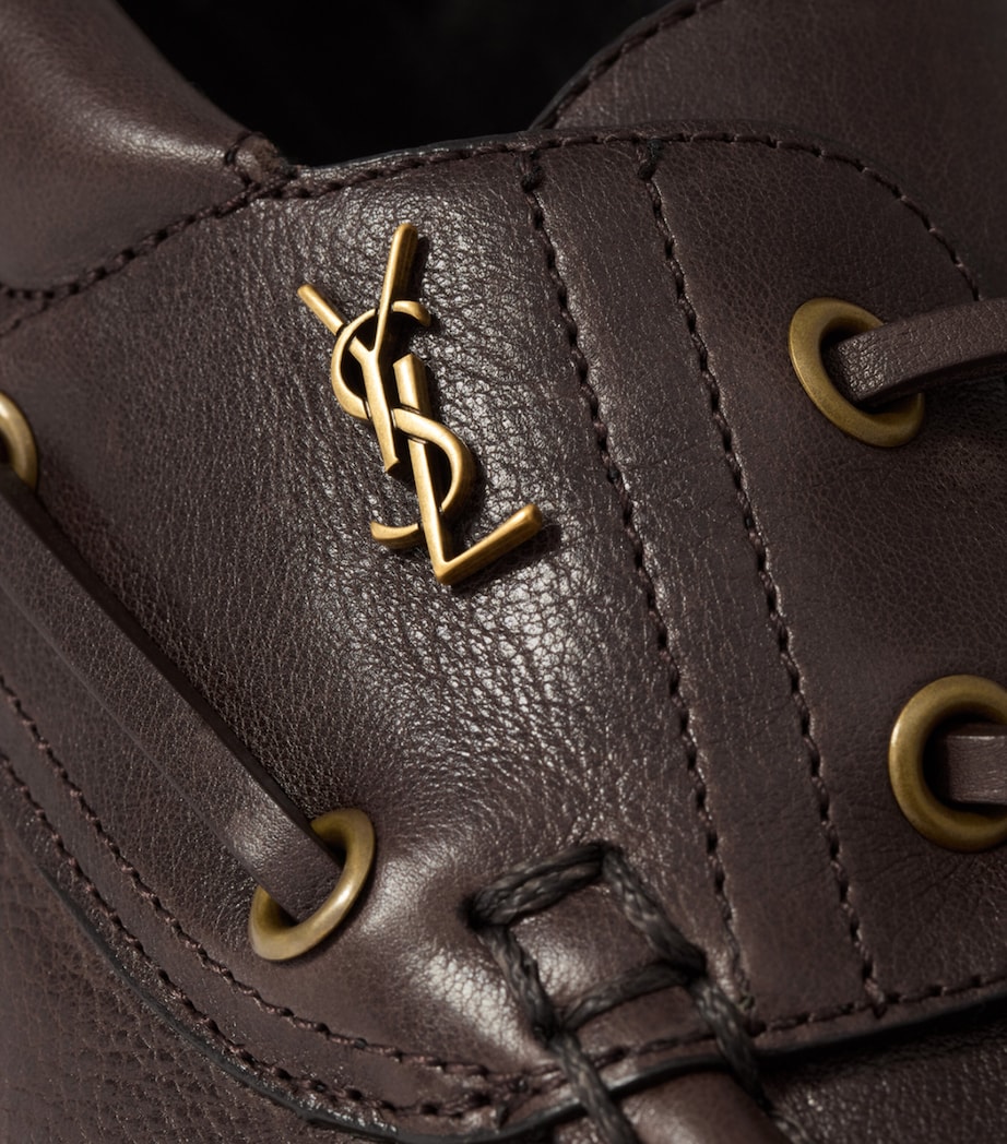 Saint Laurent Leather Bateau Le Loafers Image 4