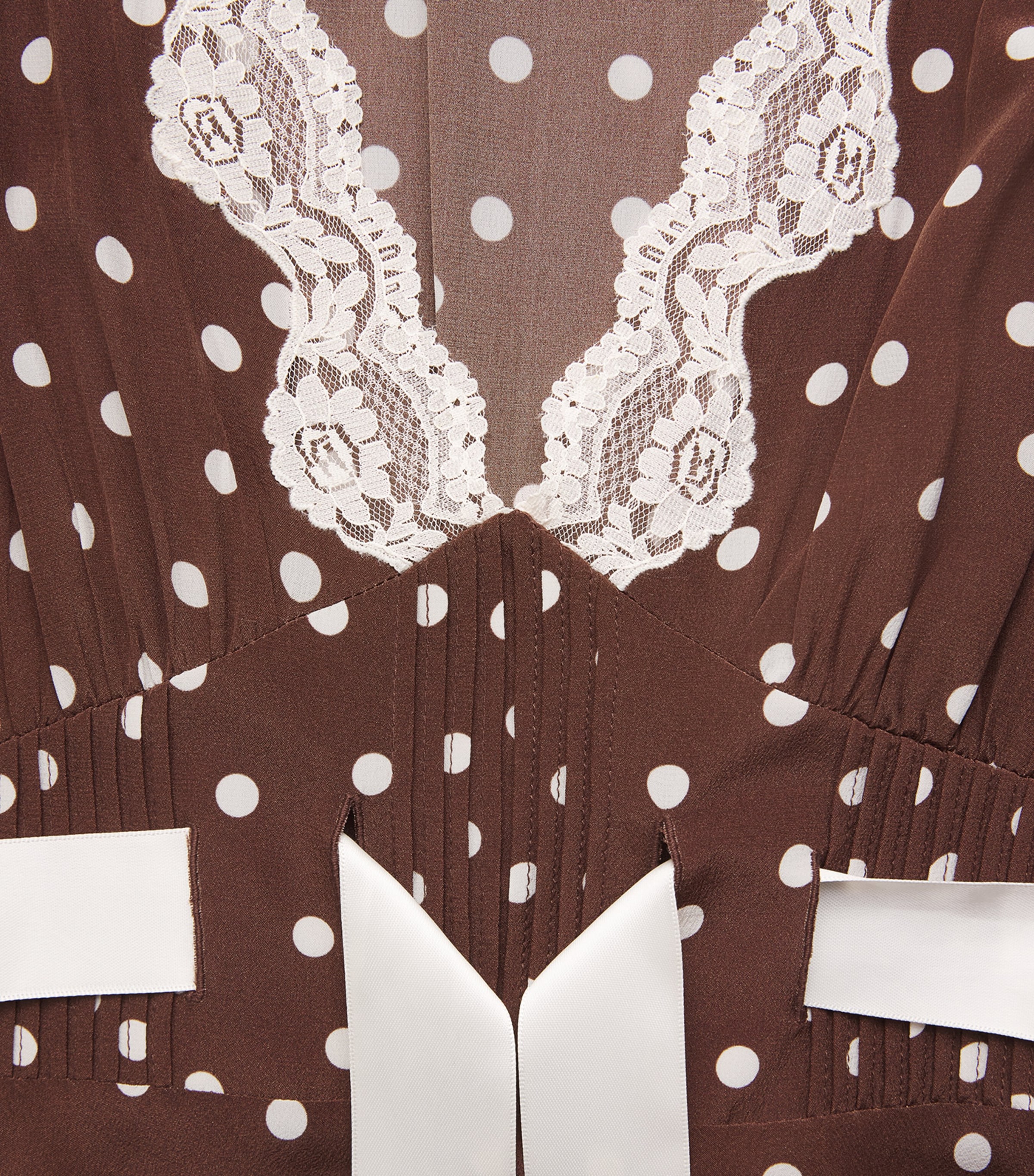 Rixo Womens Silk Polka-Dot Marlice Midi Dress Layla Dot Brown Image 6