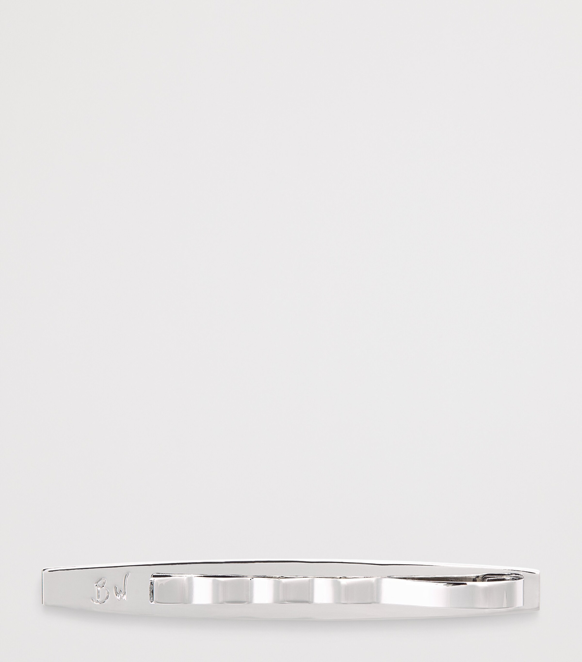 Babette Wasserman Mens Rhodium-Plated Deco Tie Bar Cufflinks Onyx Image 4