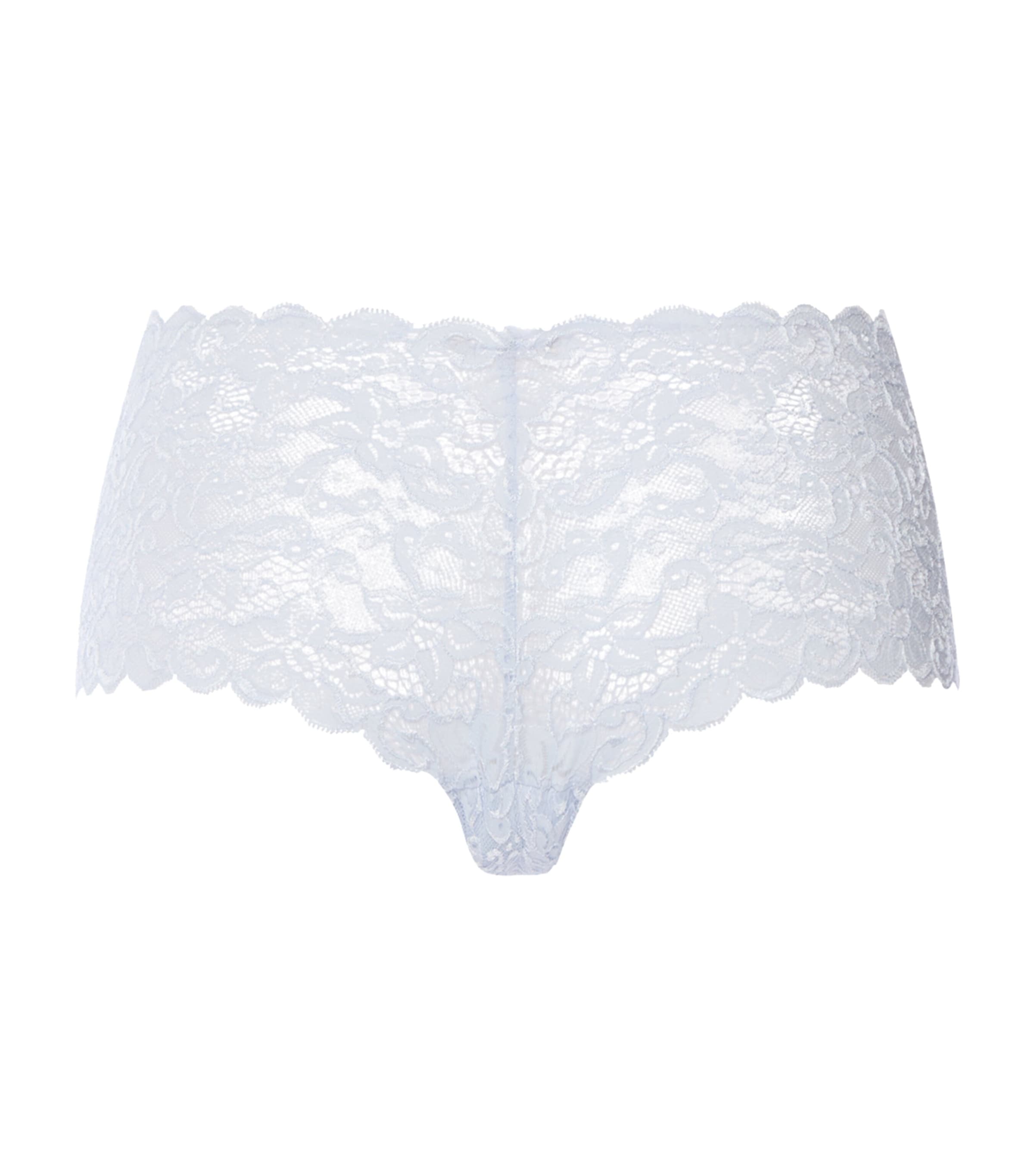 Hanro Womens Lace Moments Maxi Briefs Blue Dove Image 5