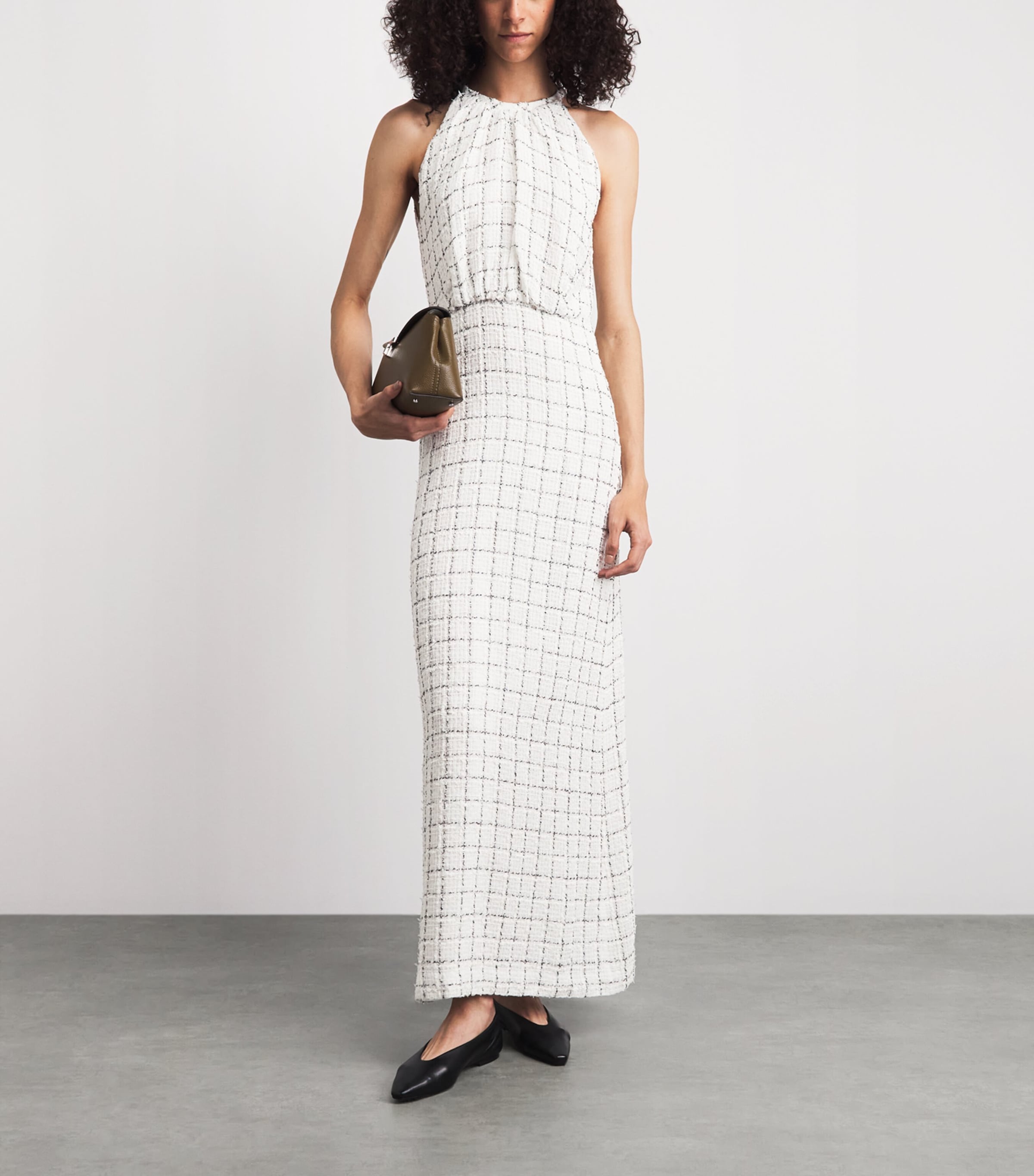 Liberowe Womens Tweed Celeste Maxi Dress White Image 2