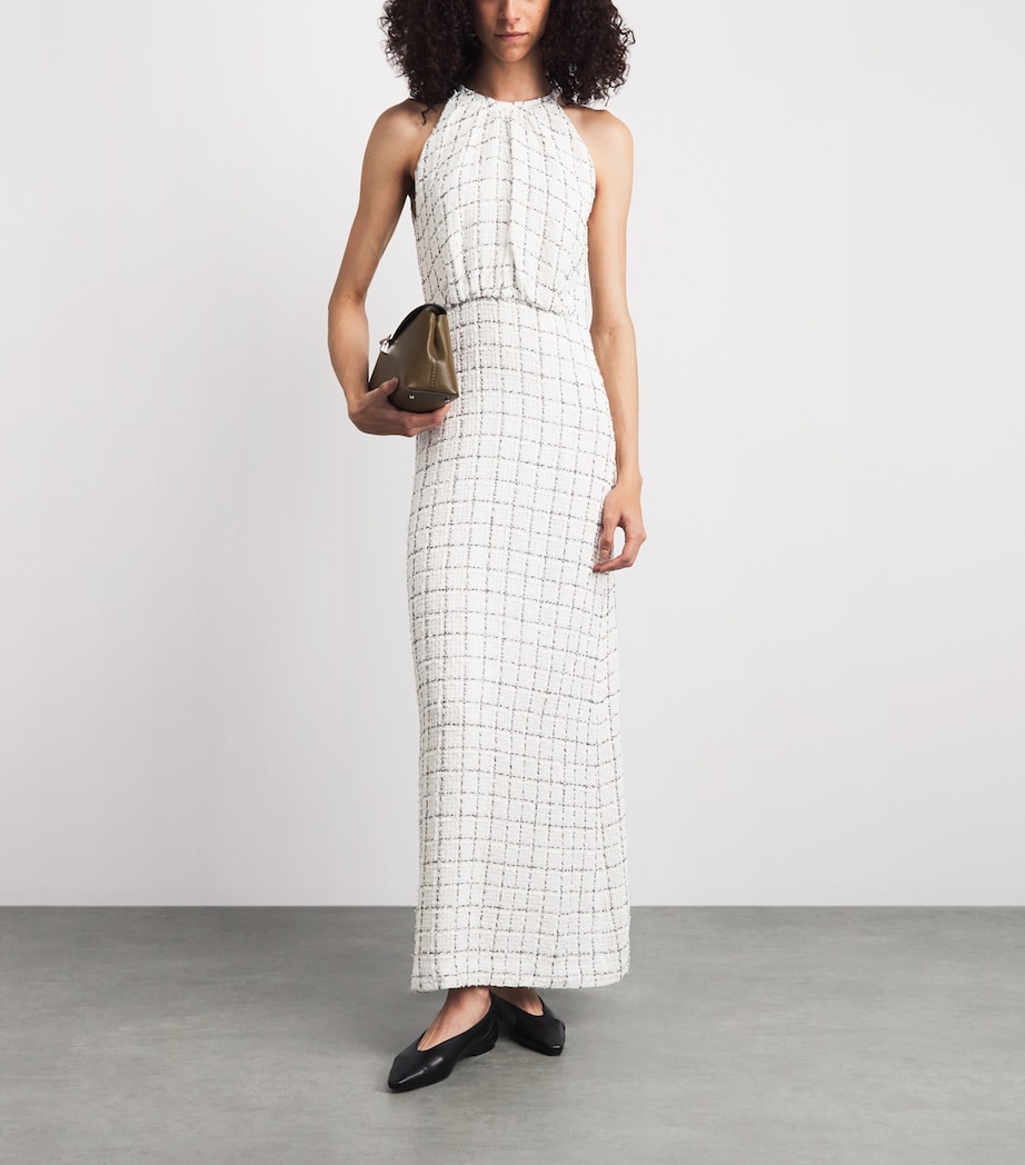 Liberowe Womens Tweed Celeste Maxi Dress White Image 2
