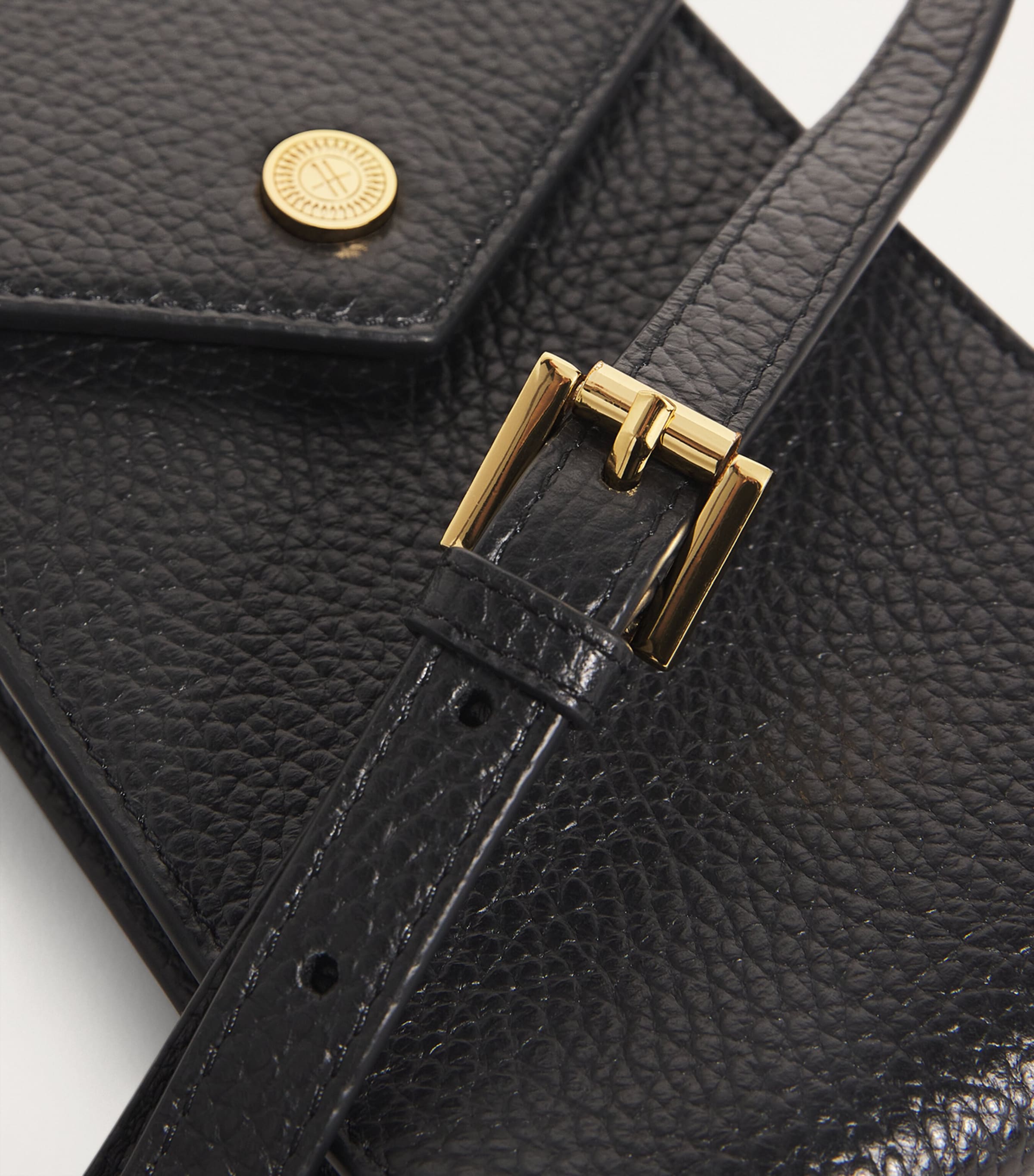 Harrods Leather Phone Pouch Black Image 4