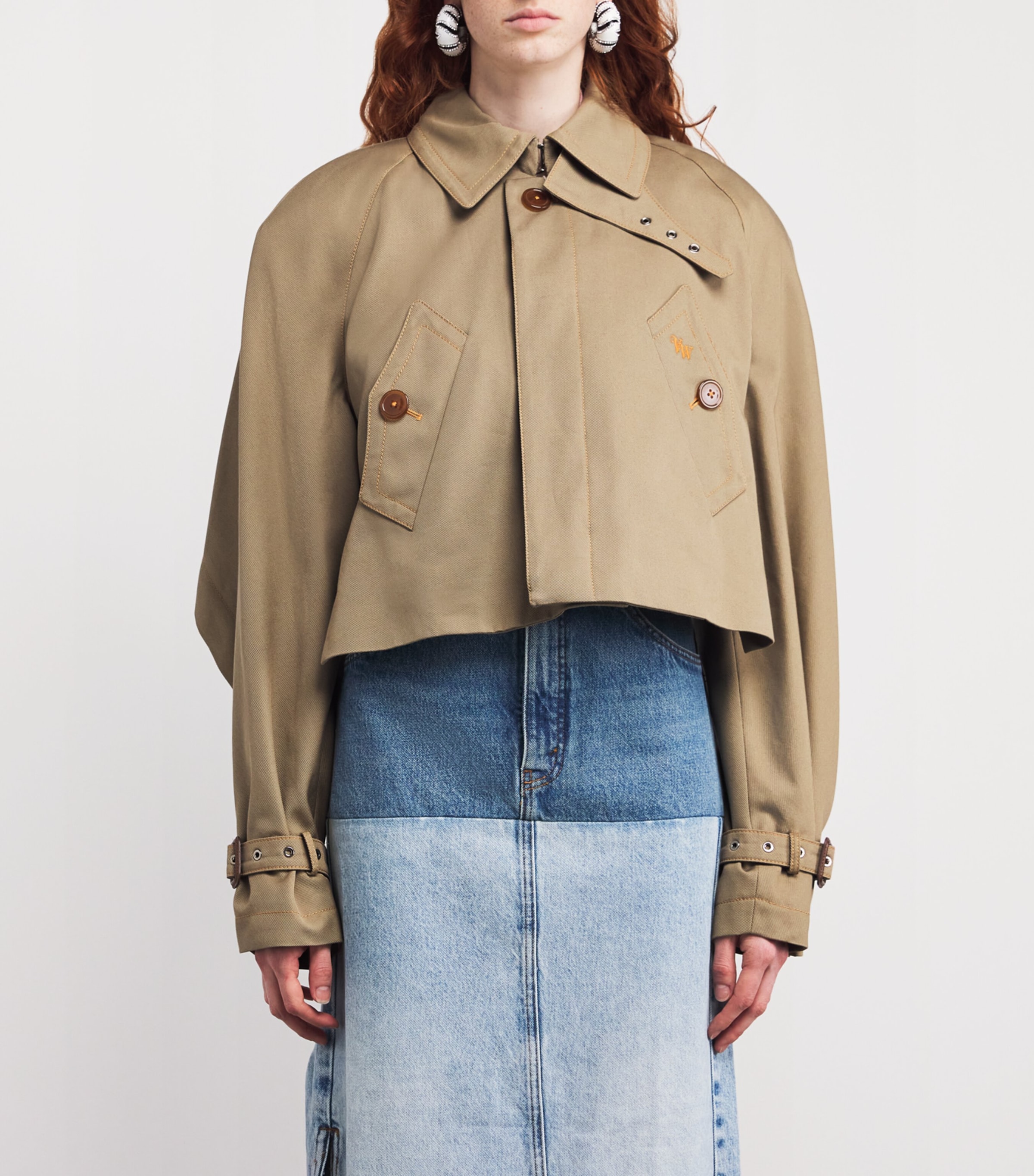 コート VIVIENNE WESTWOOD 'Cut Off Graziano' trench coat Multicolor Vivienne Westwood 'Cut Off Graziano' Trench Coat | ShopSimon