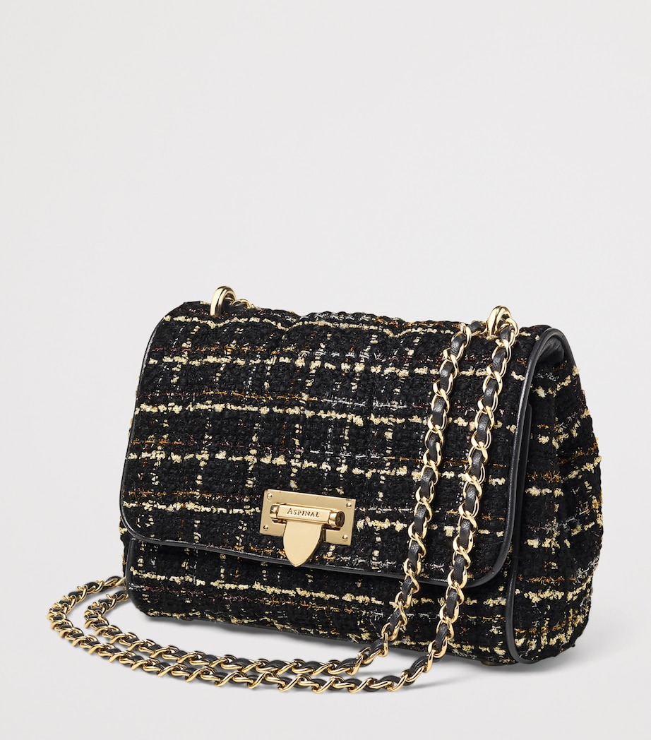 Small Tweed Lottie Cross-Body Bag BLACK Image 2