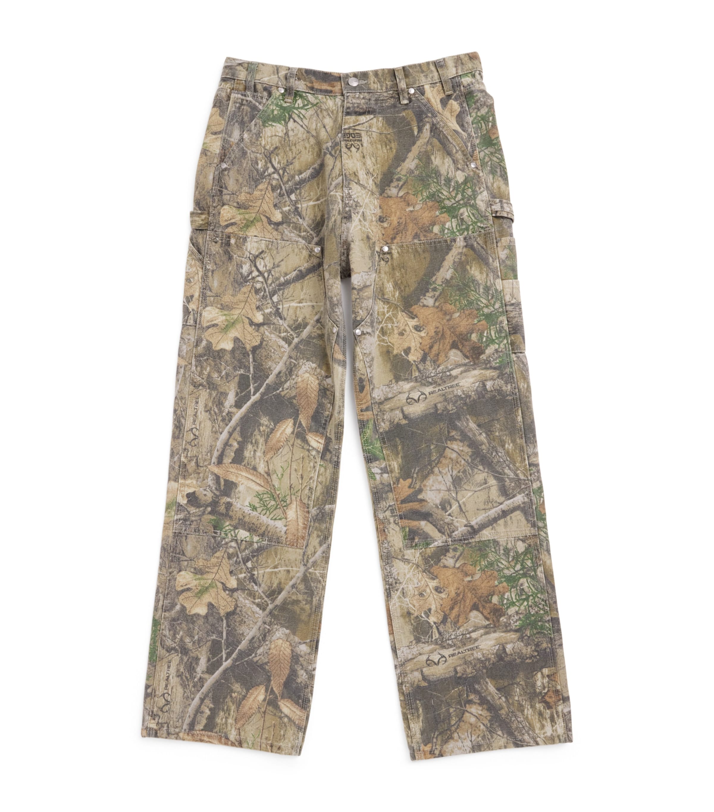 Realtree Camouflage Double-Knee Carpenter Trousers MOSSY OAK STONE Image 1