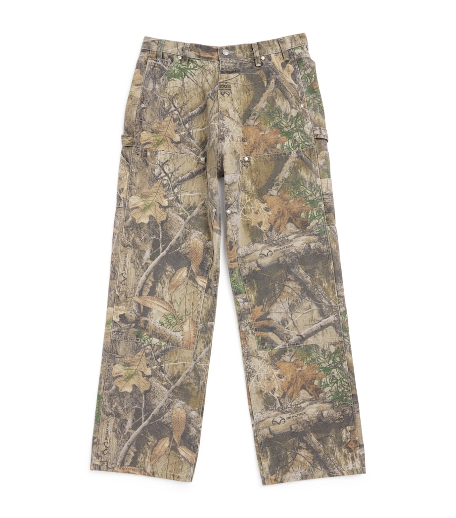 Realtree Camouflage Double-Knee Carpenter Trousers MOSSY OAK STONE Image 1