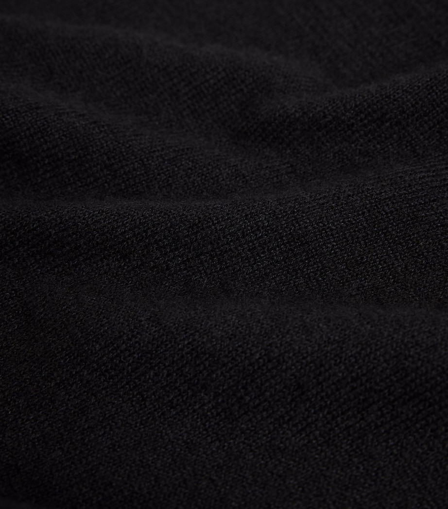 Dunhill Mens Cashmere-Linen V-Neck Cardigan Brown Image 6