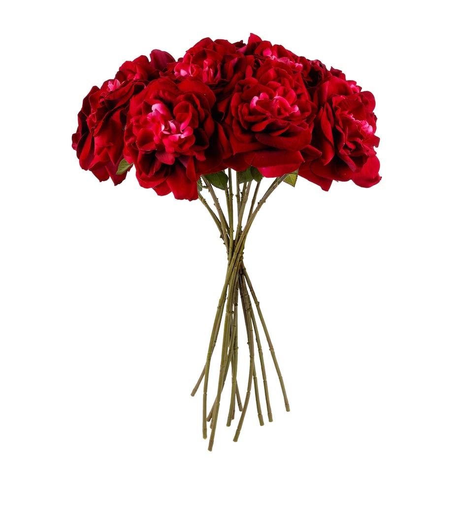 Silk-ka Artificial Rose Flower Bouquet Burgundy Image 2