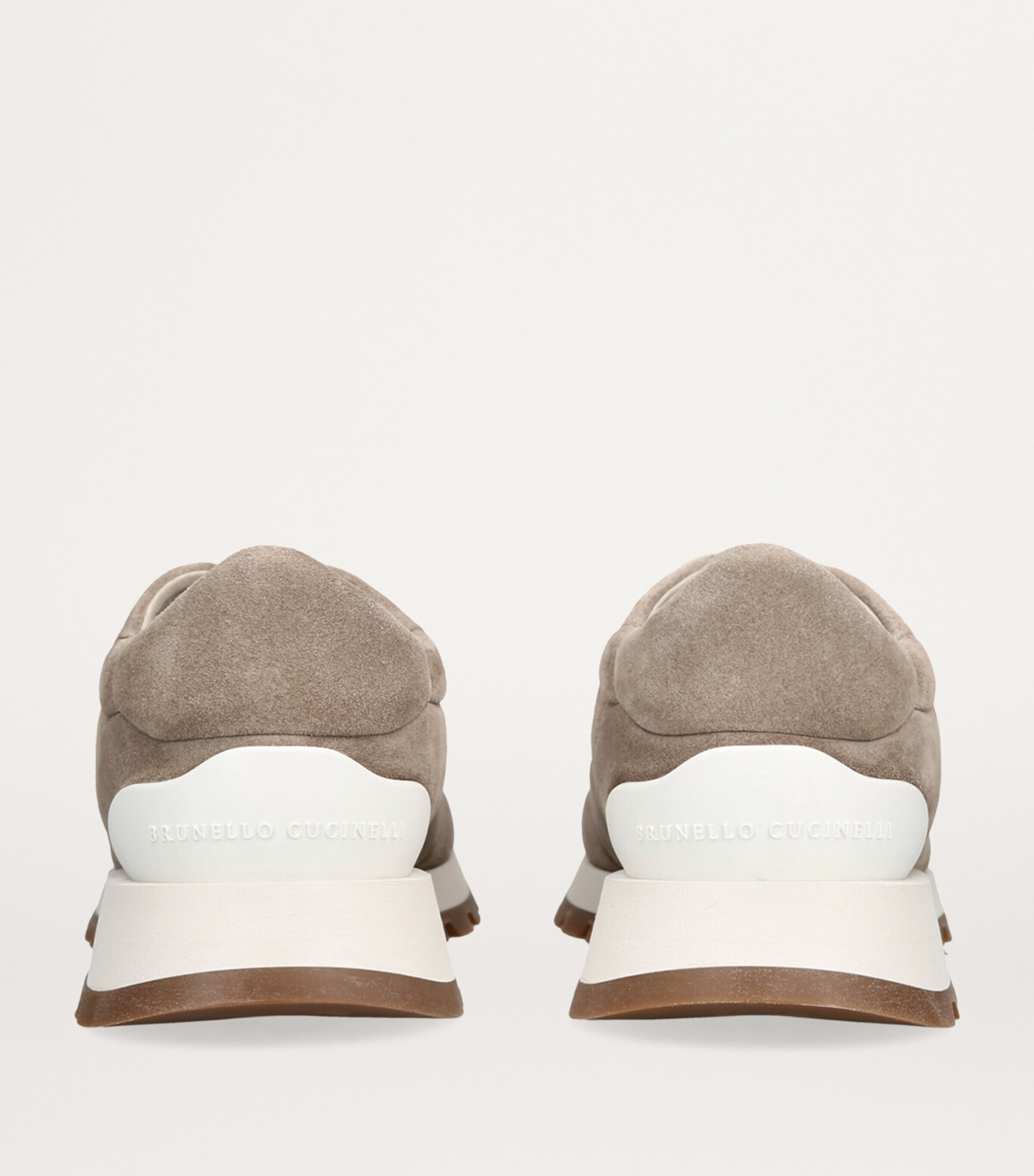 Brunello Cucinelli Suede Running Sneakers Bone Image 2