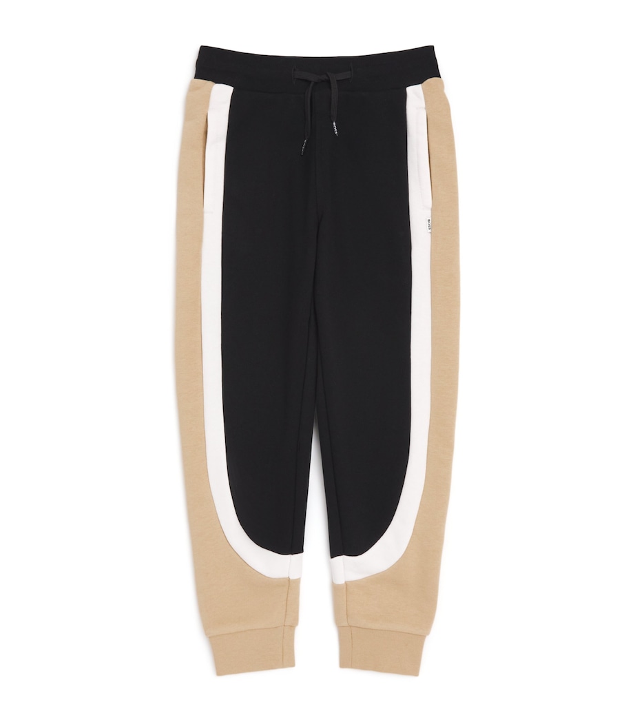Cotton-Blend Stripe Sweatpants (4-16 Years) 09BBLACK Image 1