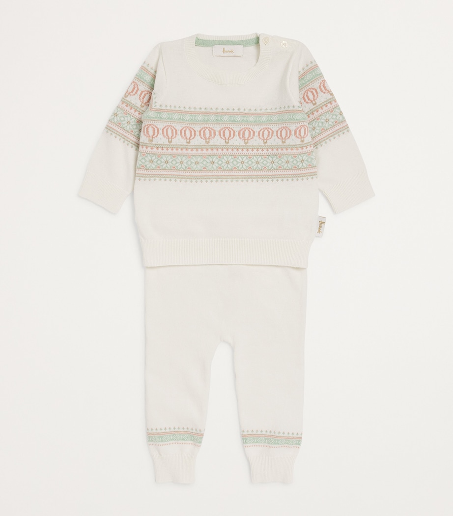 Organic Cotton Fair Isle Trousers (0-24 Months) MULTI Image 3