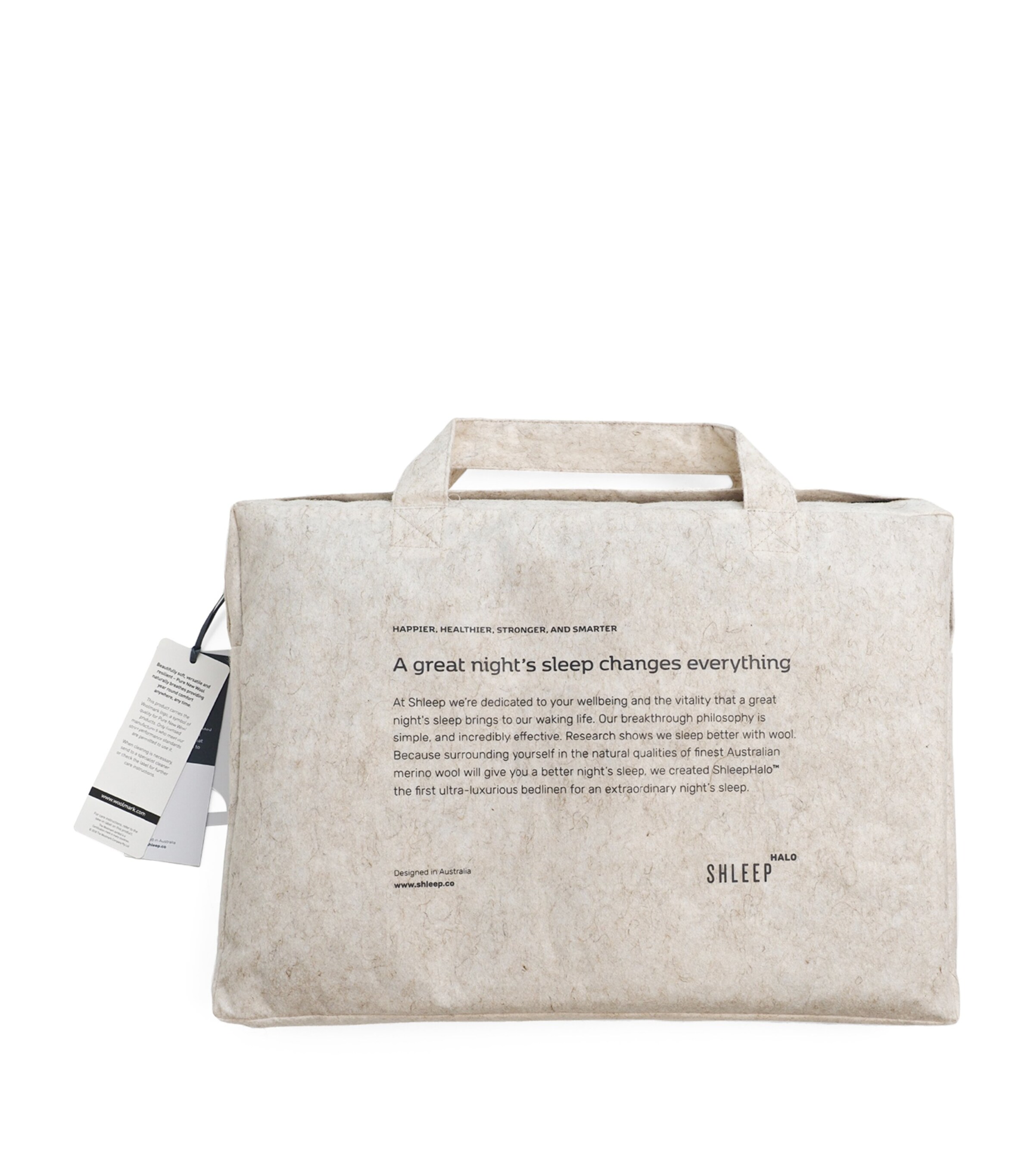SHLEEP Merino Jersey Super King Duvet Cover (260cm x 220cm) Tropical Sand Image 4