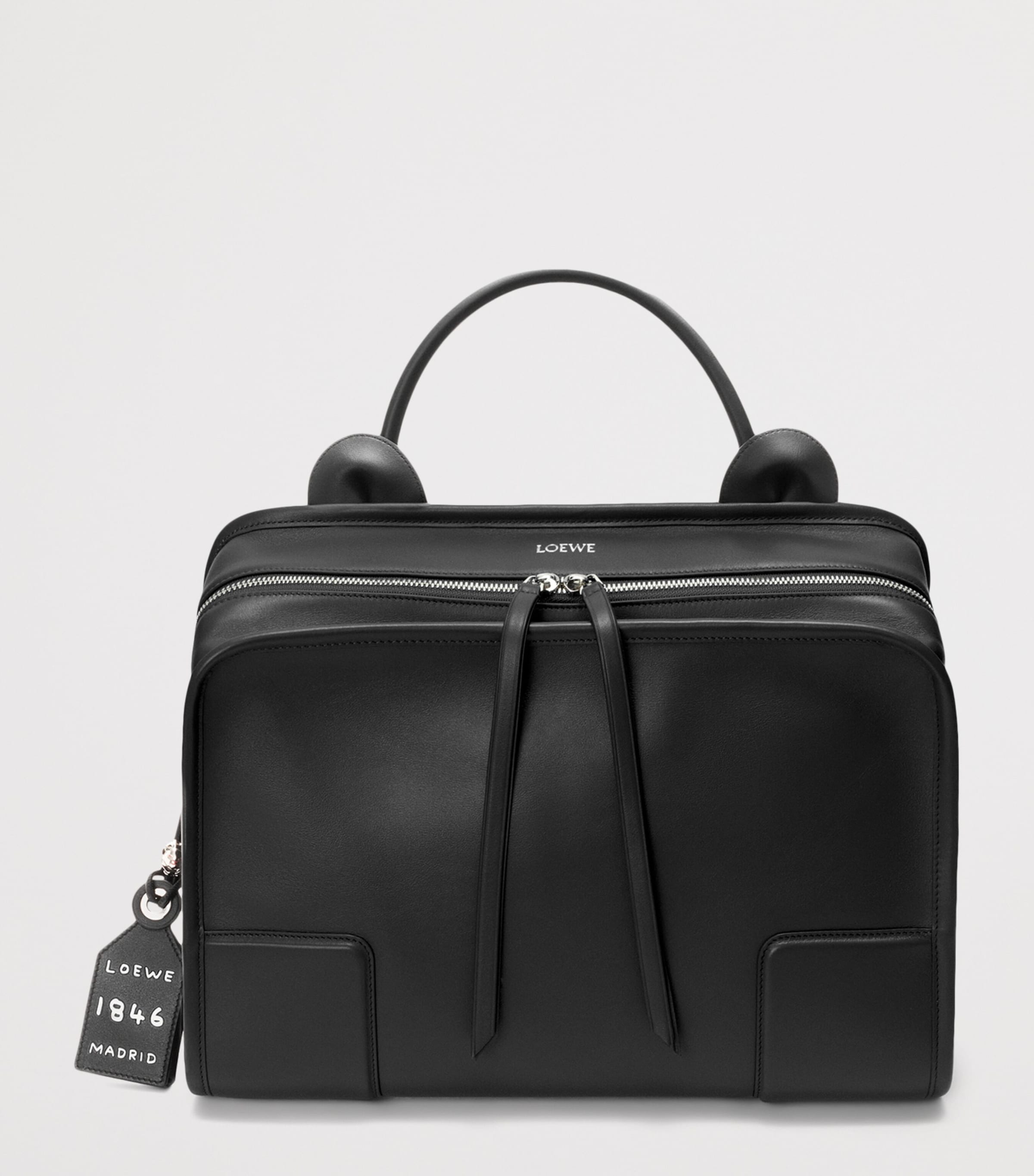 LOEWE Large Leather Amazona 180 Shoulder Bag Black Image 4