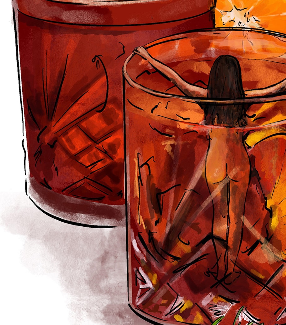 That First Sip Of Negroni Print (42cm x 59cm) MULTI Image 3