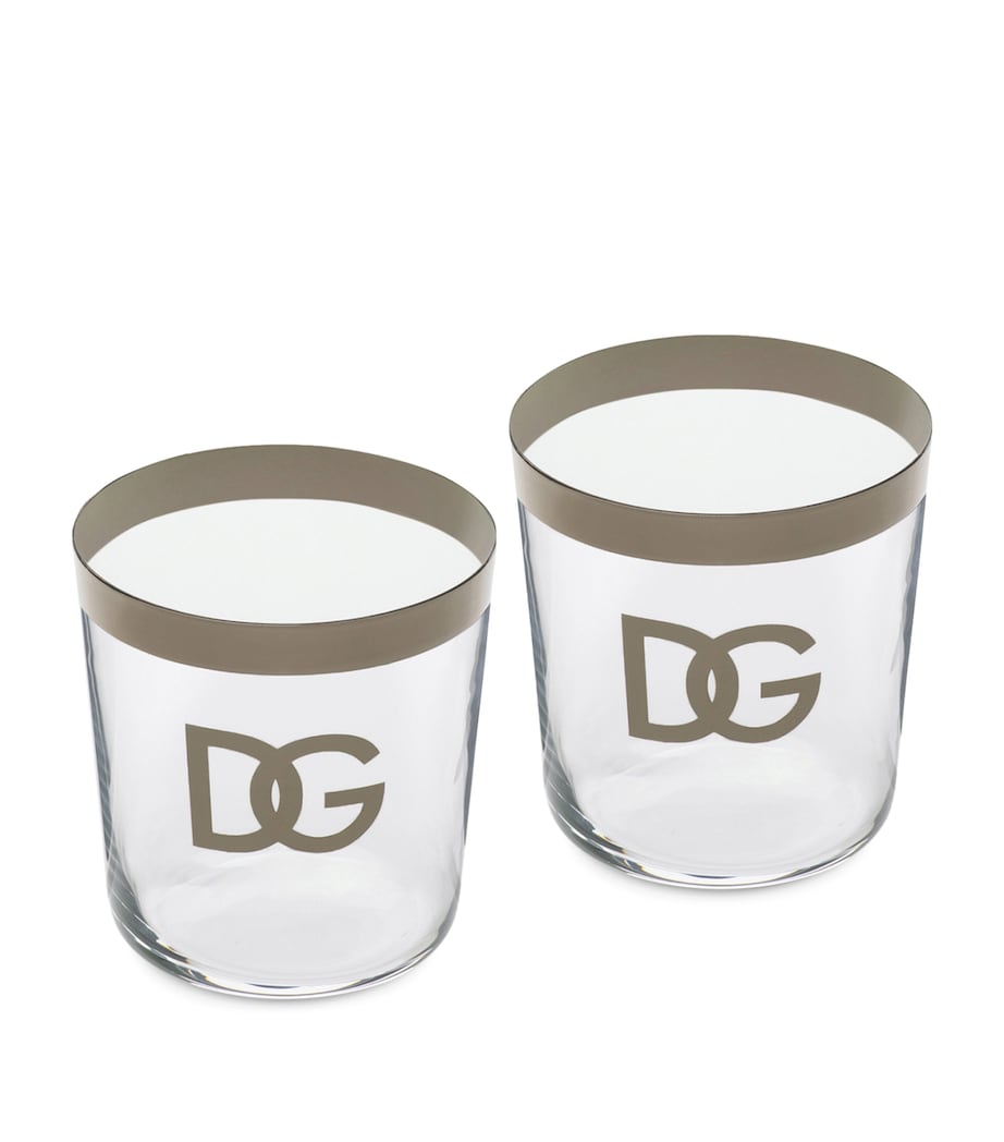 Set of 2 DG Logo Glasses U0055 PLATINO/TRASPA Image 1