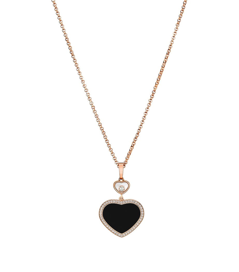 Rose Gold and Diamond Happy Hearts Pendant 18K ROSE GOLD Image 1