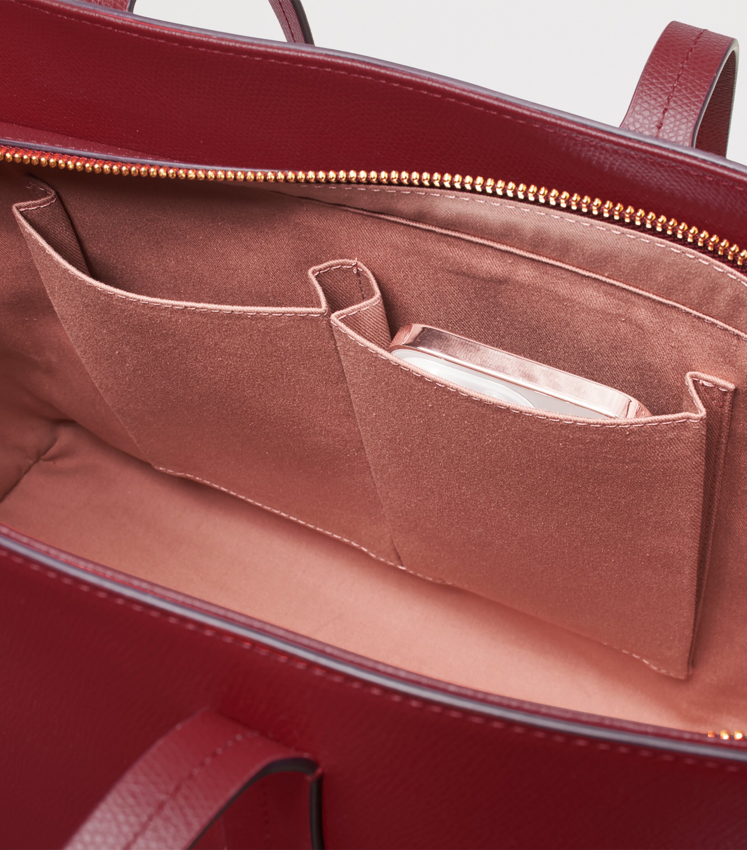 Aspinal Of London Leather East West Tote Bag Cherry Image 8