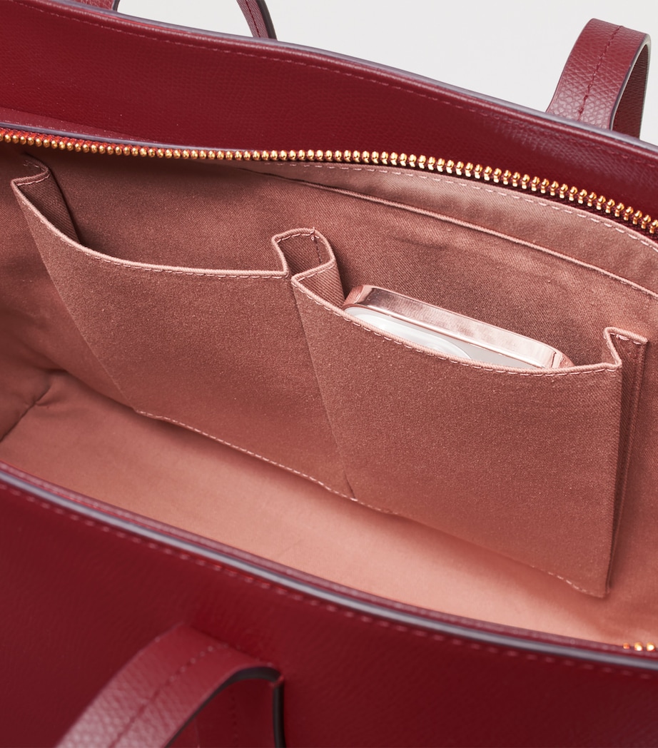 Aspinal Of London Leather East West Tote Bag Cherry Image 8