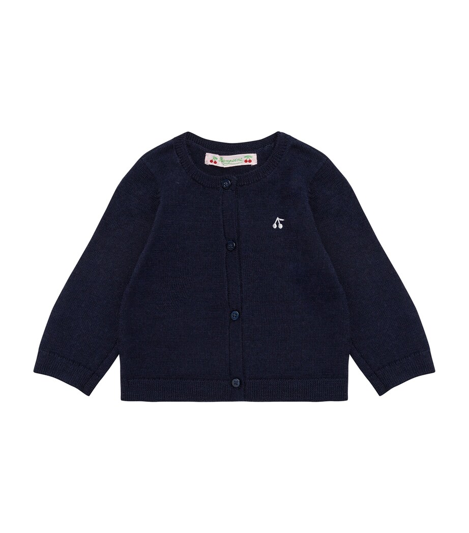 Wool Cherry Cardigan (3-18 Months) UPB MARINE Image 1