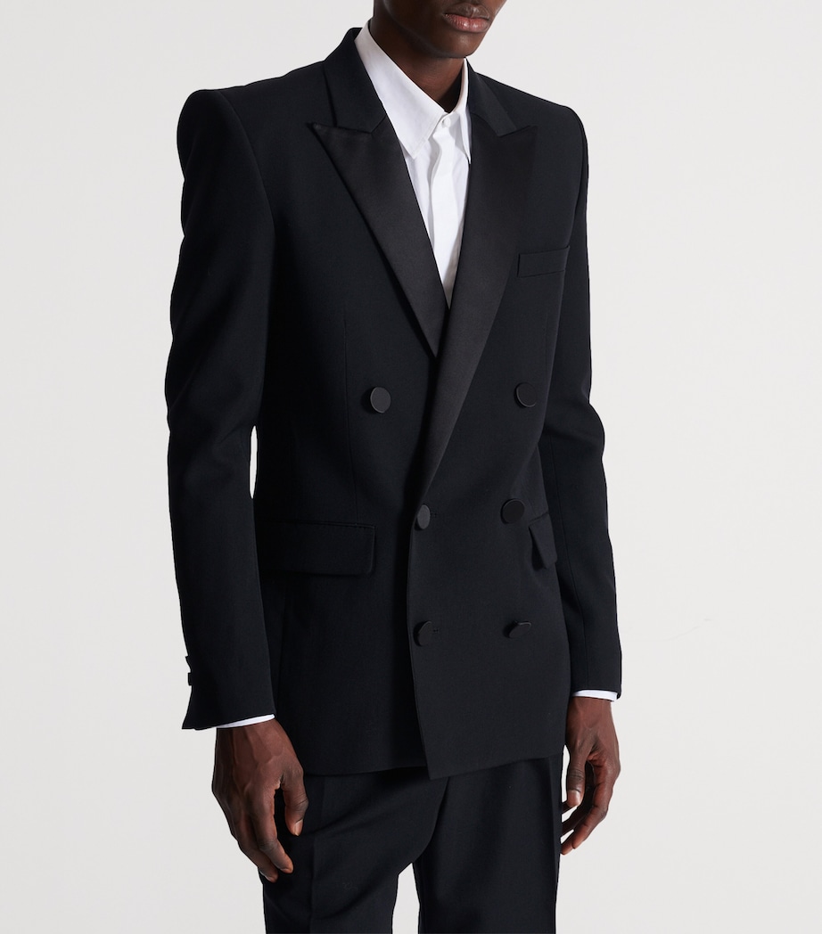 Wool-Satin Double-Breasted Blazer EAP NOIR/NOIR Image 4