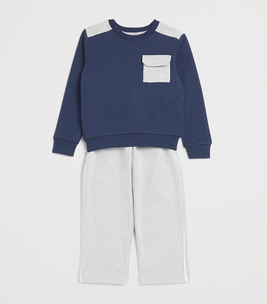 Eleventy Kids Cotton Contrast-Trim Sweatshirt (2-16 Years) Image 3