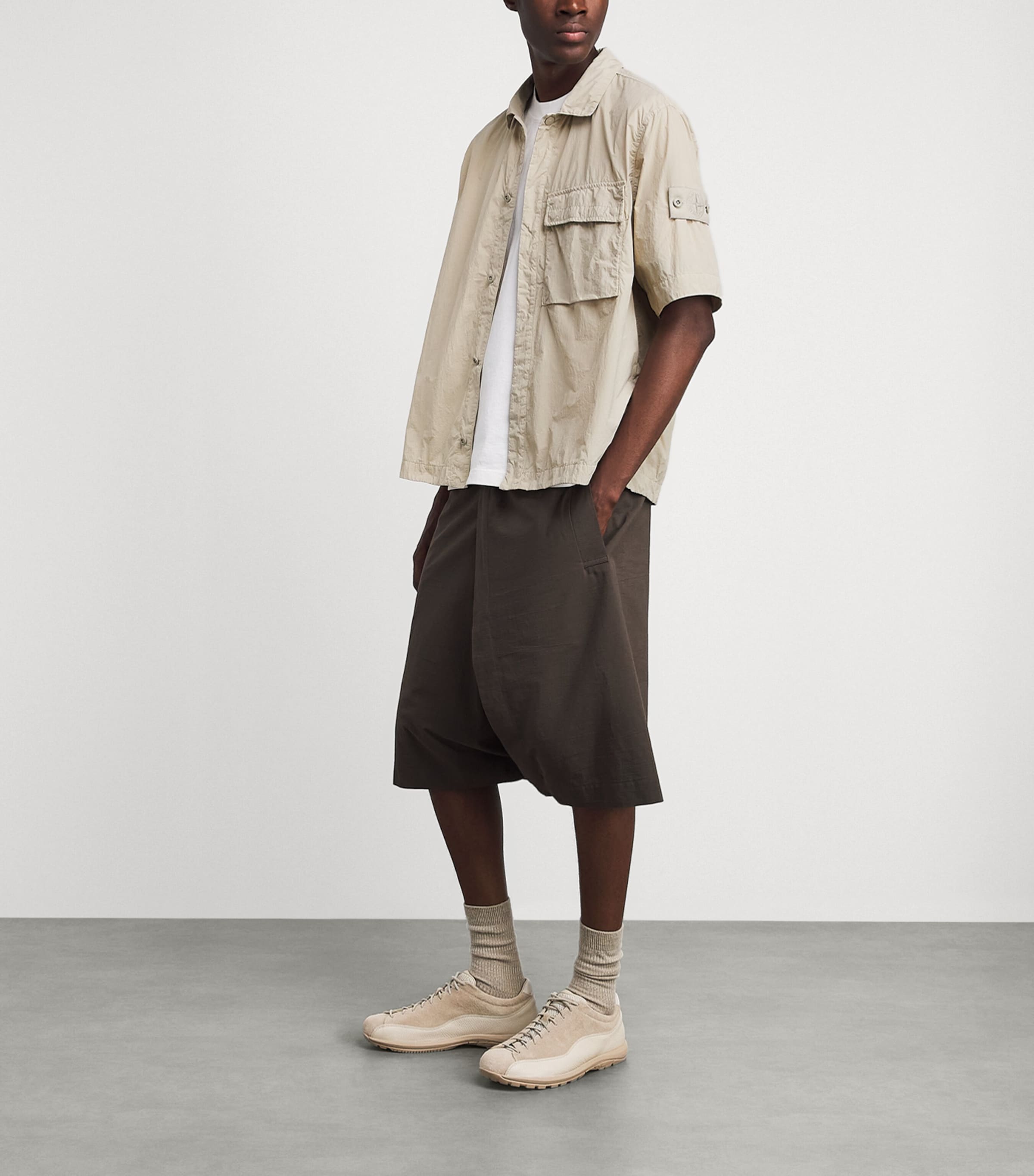 Stone Island Mens Nylon Short-Sleeve Shirt Image 2