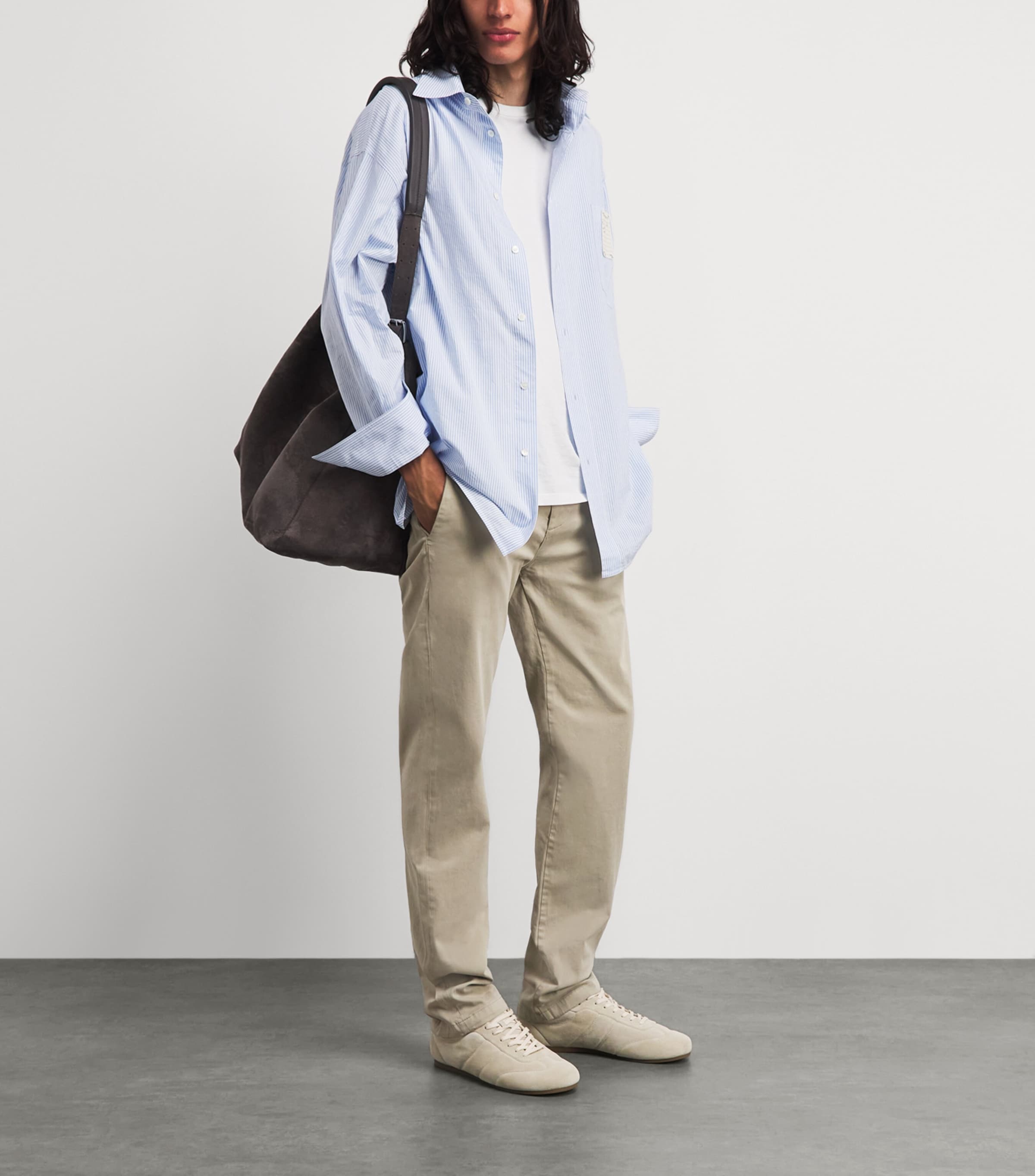 7 For All Mankind Mens Luxe Performance Slimmy Chinos Beige Image 2