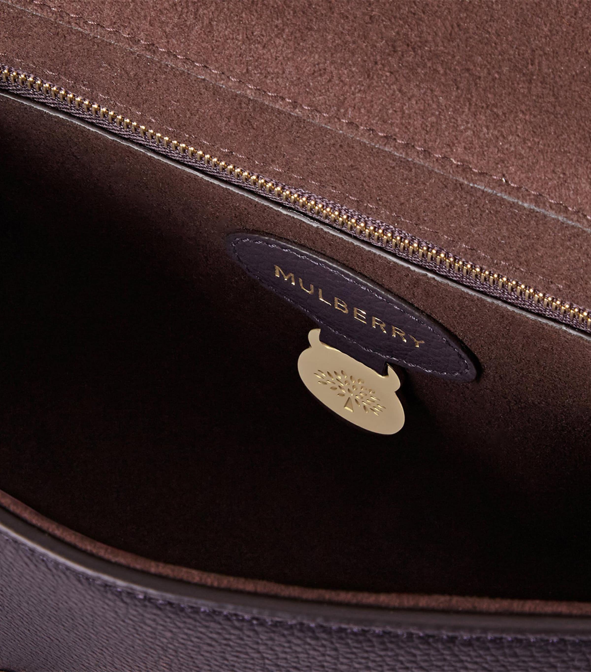 Small Leather Lily Shoulder Bag DEEP AUBERGINE Image 4