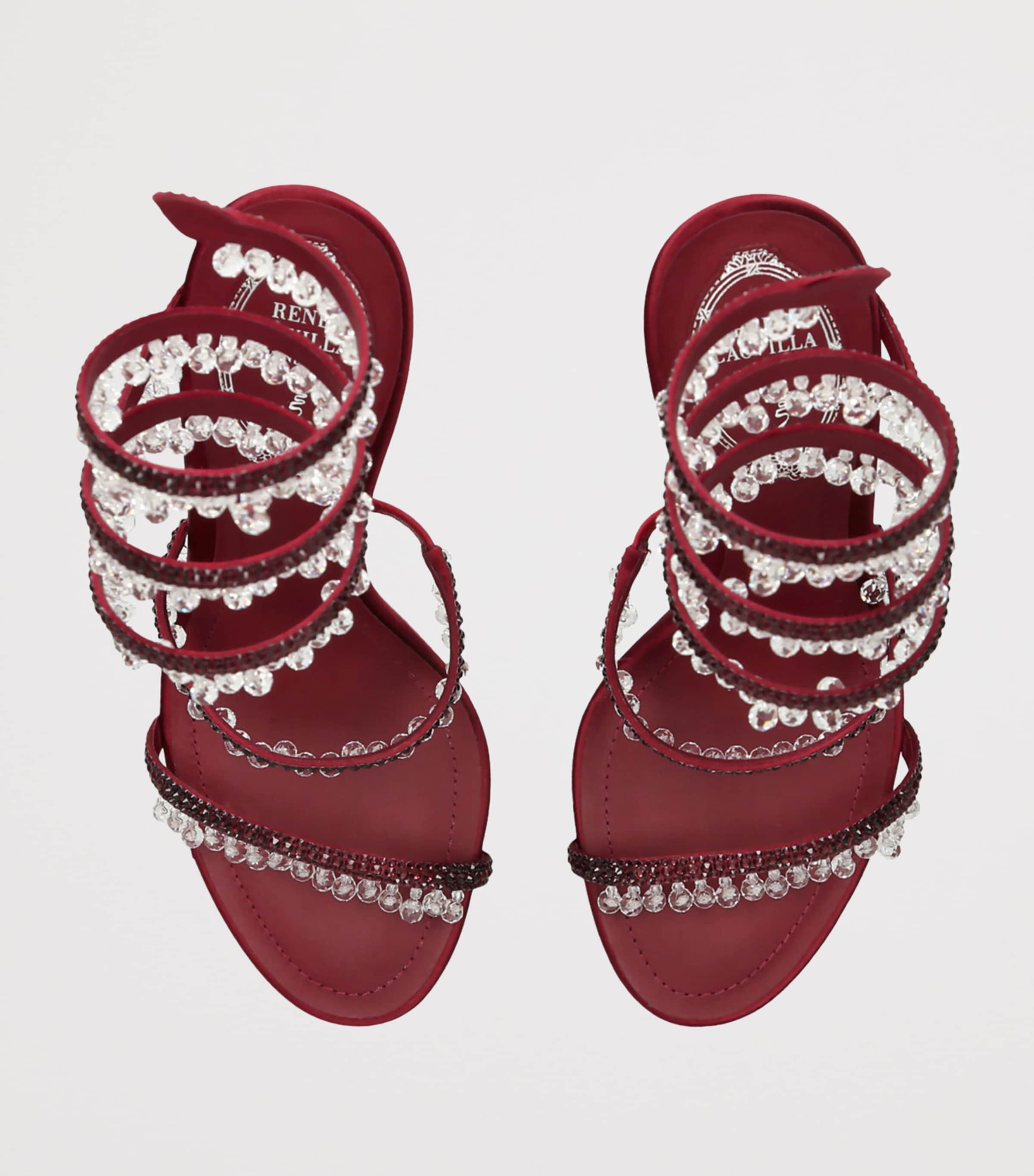 René Caovilla Satin Chandelier Heeled Sandals 105 | Harrods US