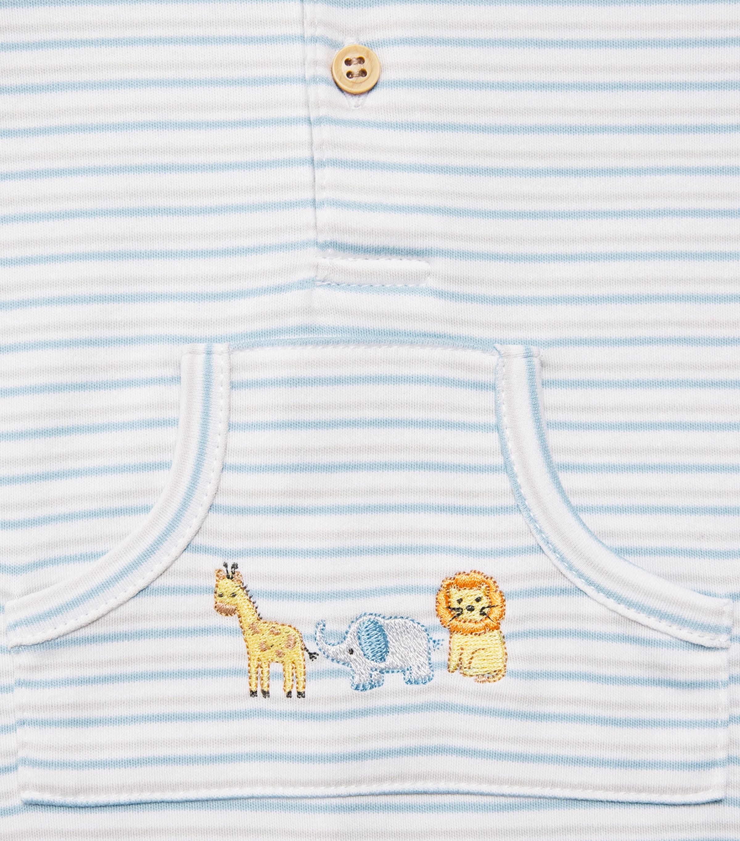 Kissy Kissy Stripe Jungle Hang Playsuit (0-24 Months) Multi Image 3