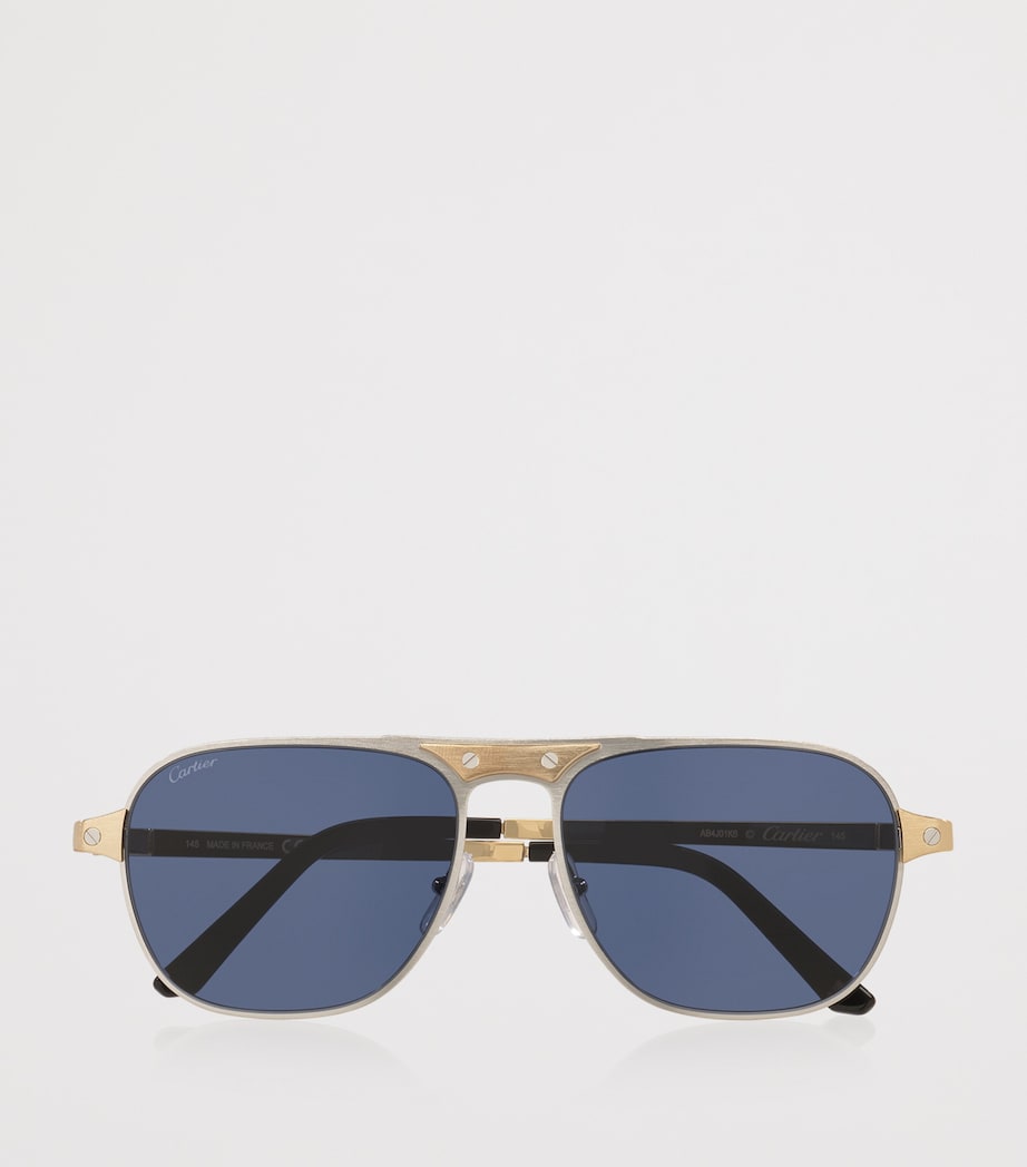 Rectangular Aviator Sunglasses 4100B1 Image 5