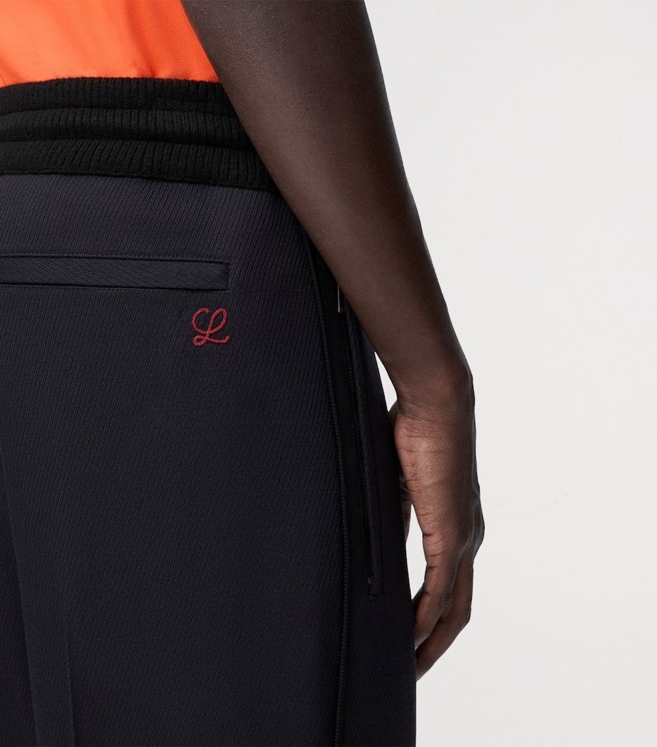 Wool-Blend Drawstring Trousers DARK NAVY BLUE Image 5