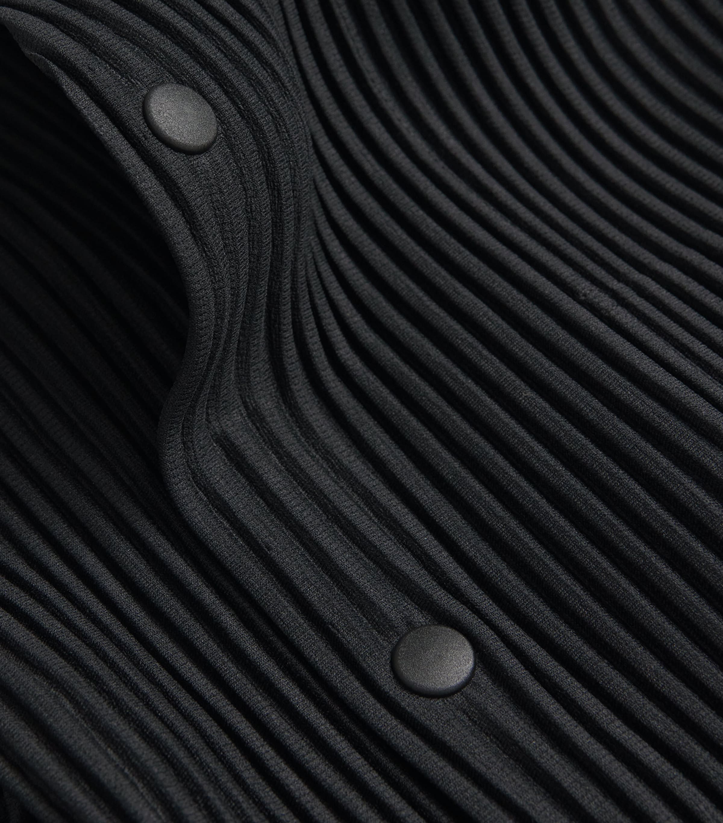 Homme Plissé Issey Miyake Mens Pleated Cardigan Black Image 5
